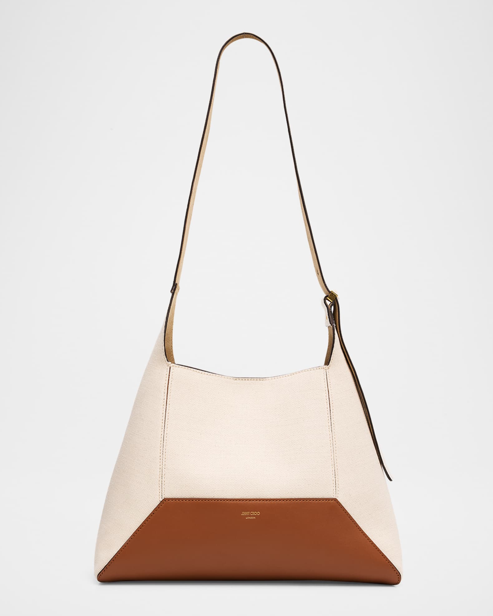 Jimmy Choo Diamond Medium Canvas & Leather Hobo Bag | Neiman Marcus