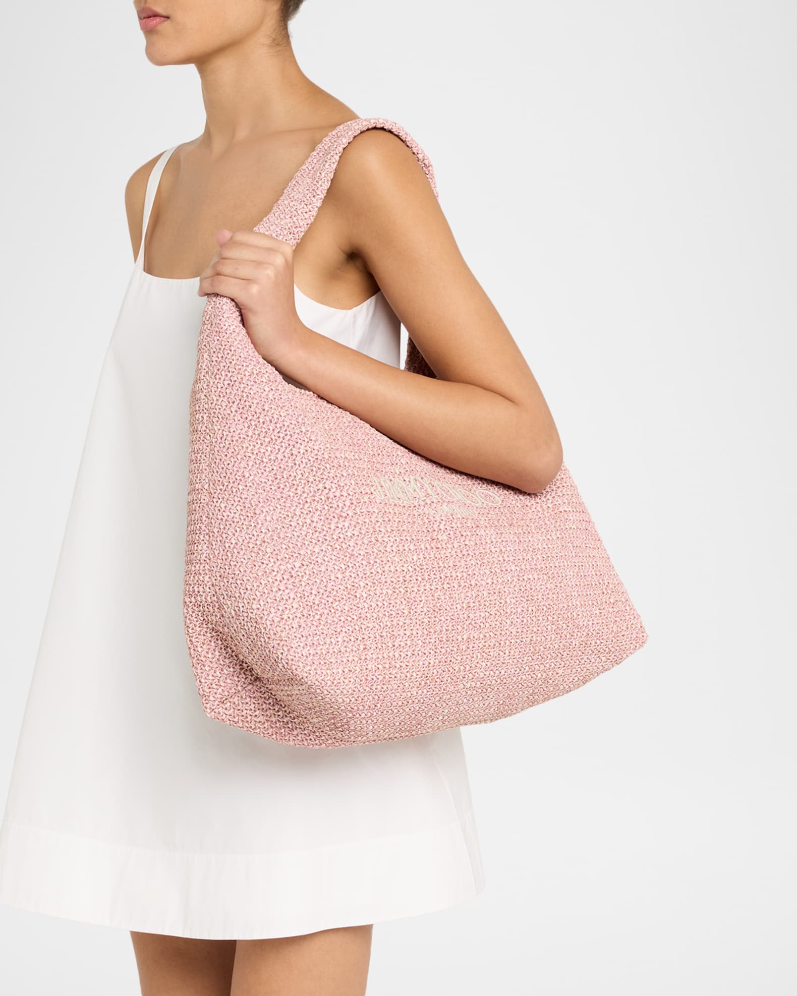 Jimmy Choo Beach Diamond Large Hobo Bag | Neiman Marcus