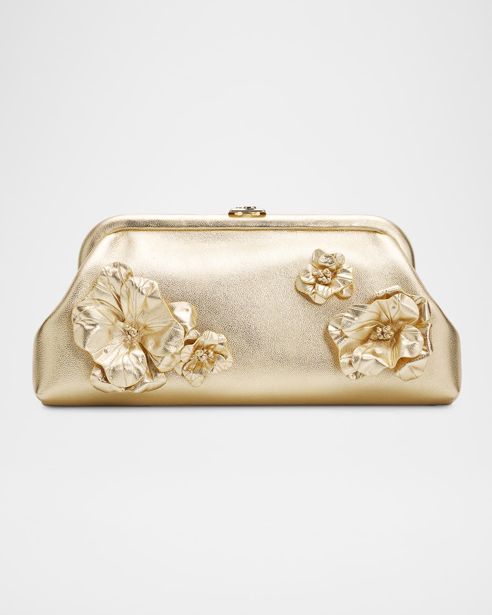 Jimmy Choo ゴールド クラッチバッグ EMMIE | Gold Mirror Fabric Clutch Bag | Summer Collection | JIMMY CHOO