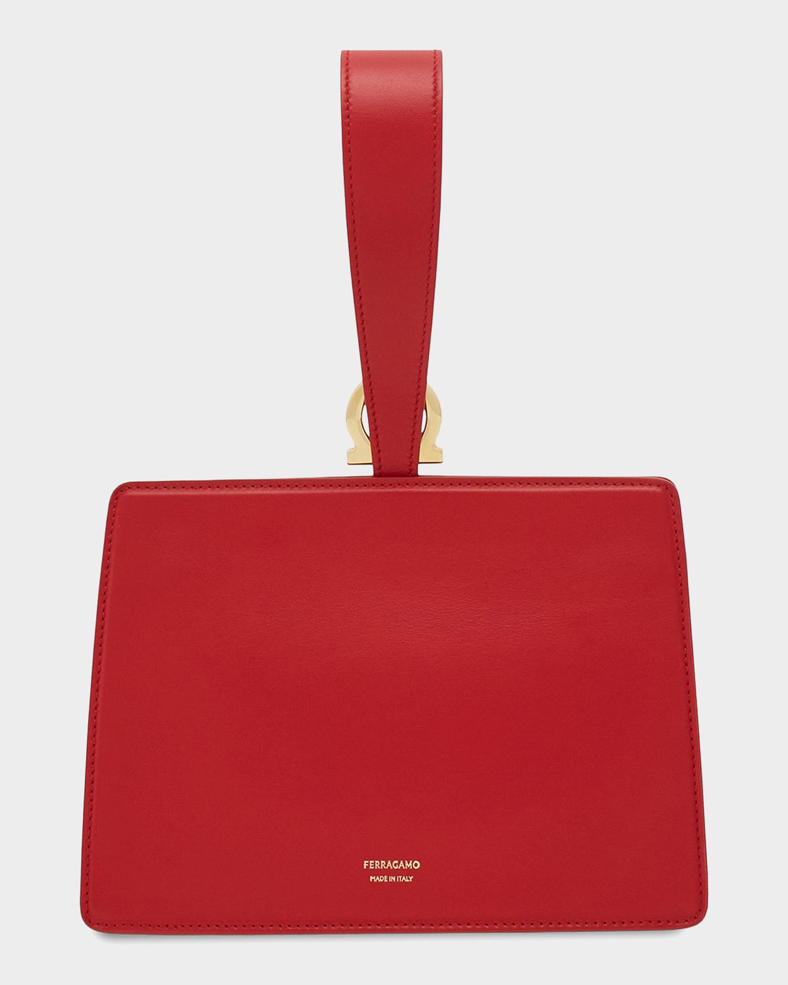 FERRAGAMO Mini Gancini Leather Wristlet Clutch | Neiman Marcus
