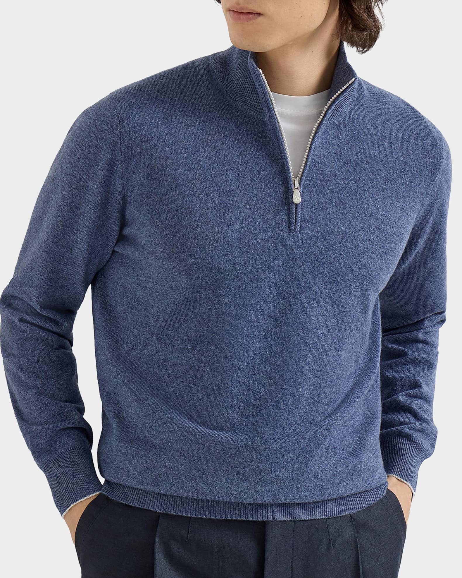 Brunello Cucinelli Men's Cashmere Turtleneck Sweater | Neiman Marcus