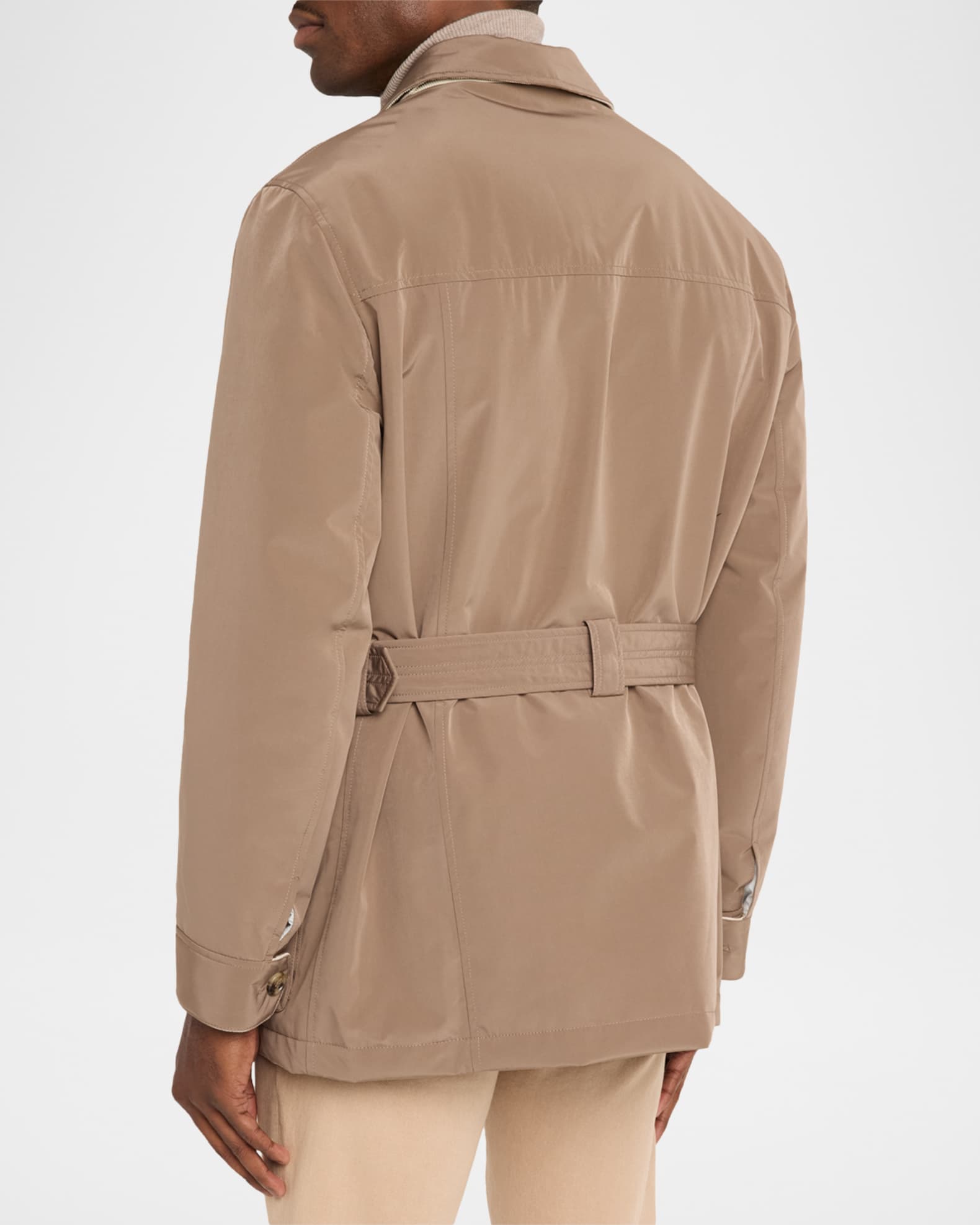Brunello Cucinelli Men's Water-Resistant Padded Safari Jacket with