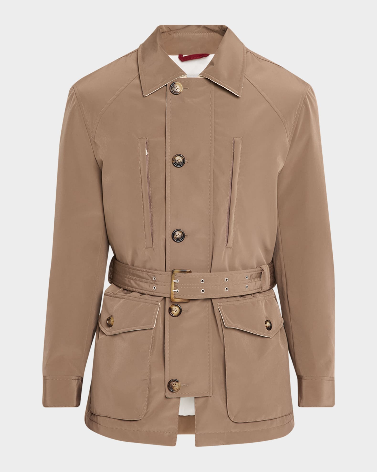 Brunello Cucinelli Men's Water-Resistant Padded Safari Jacket with