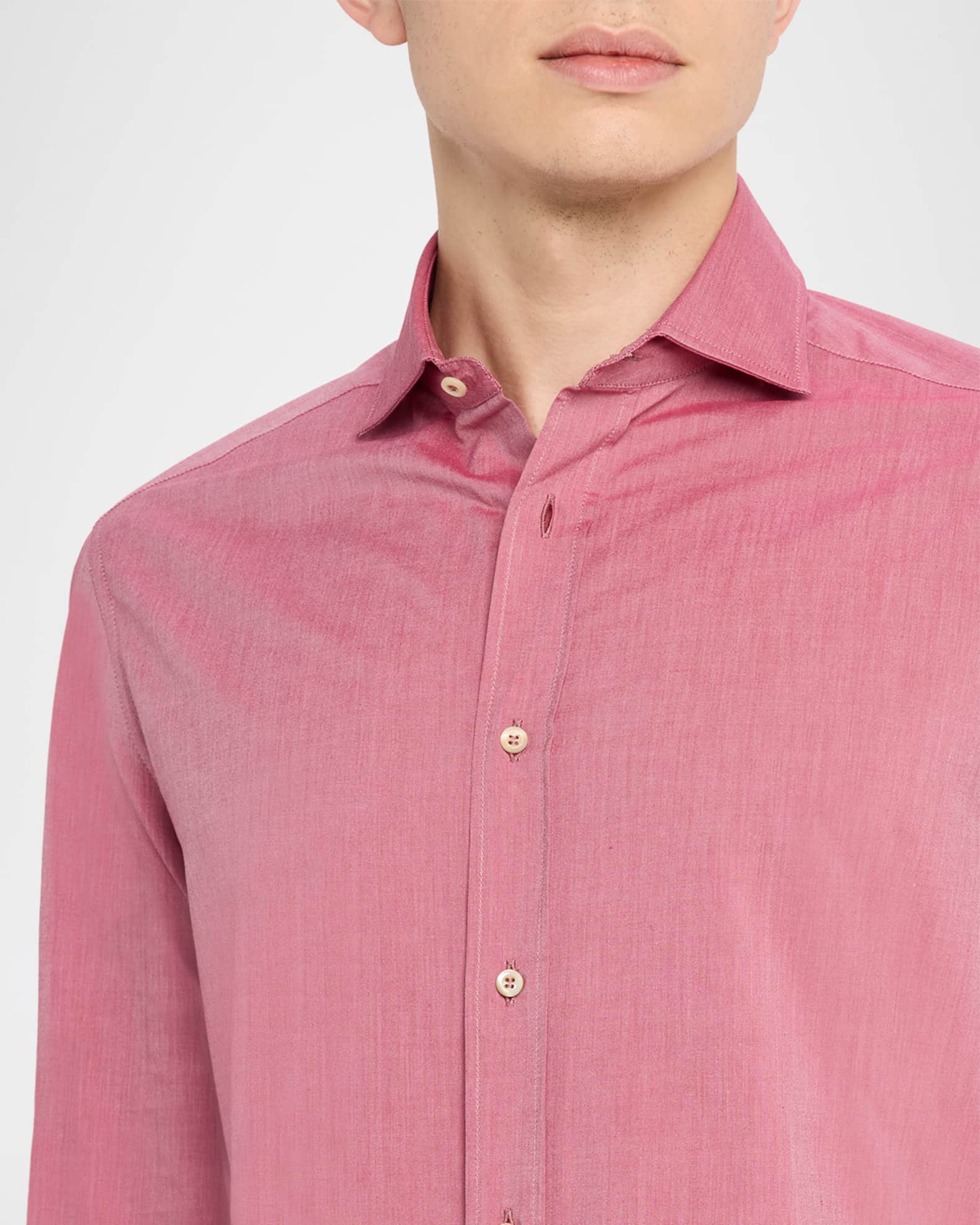 Brunello Cucinelli Men's Cotton Slim-Fit Button-Down Shirt
