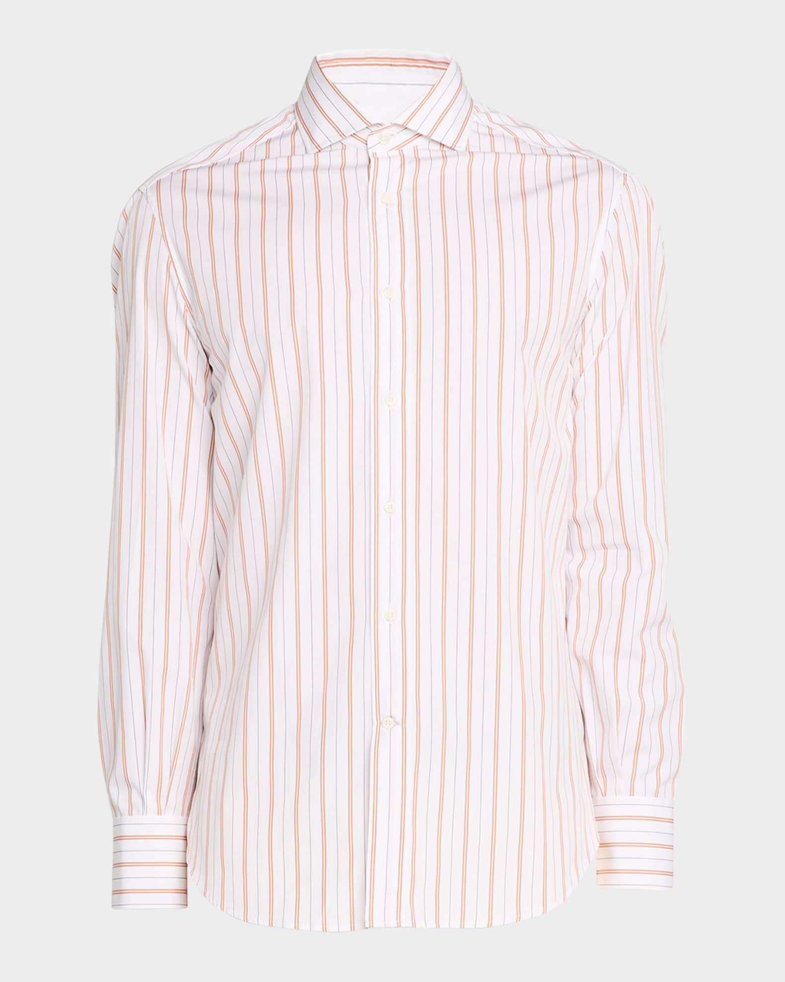t*s様 BRUNELLO CUCINELLI スナップボタンシャツ　24aw Brunello Cucinelli Men's Multi-Stripe Cotton Slim-Fit Button-Down