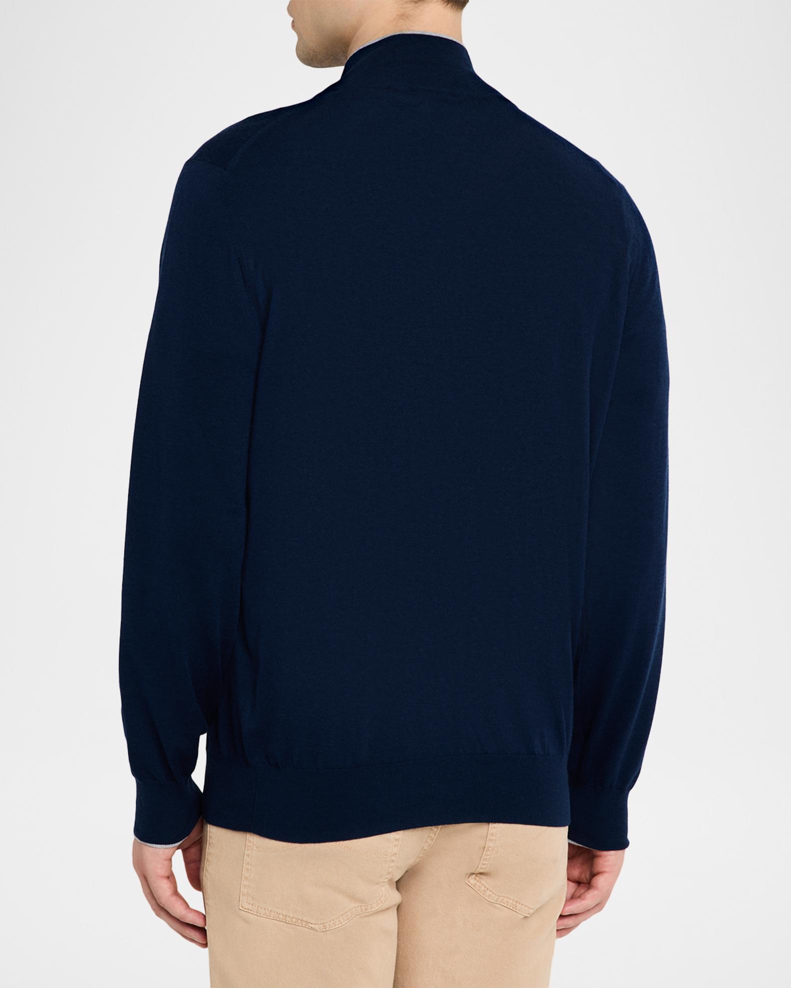 Brunello Cucinelli Men's Cotton Knit Quarter-Zip Sweater | Neiman