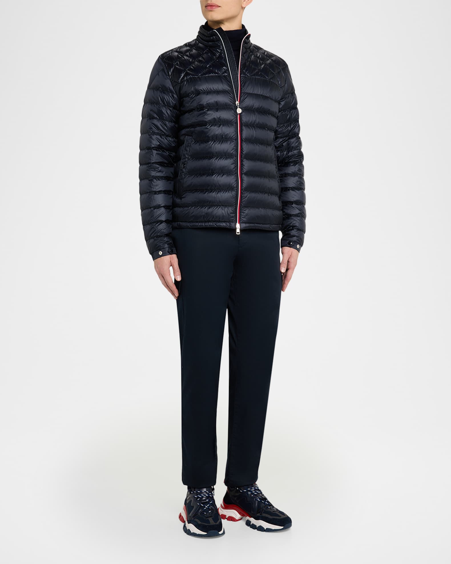 正規品MONCLER NONDOWN NYLON HOULGATE JACKET Moncler Men's Quilted Nylon Short Down Jacket | Neiman Marcus