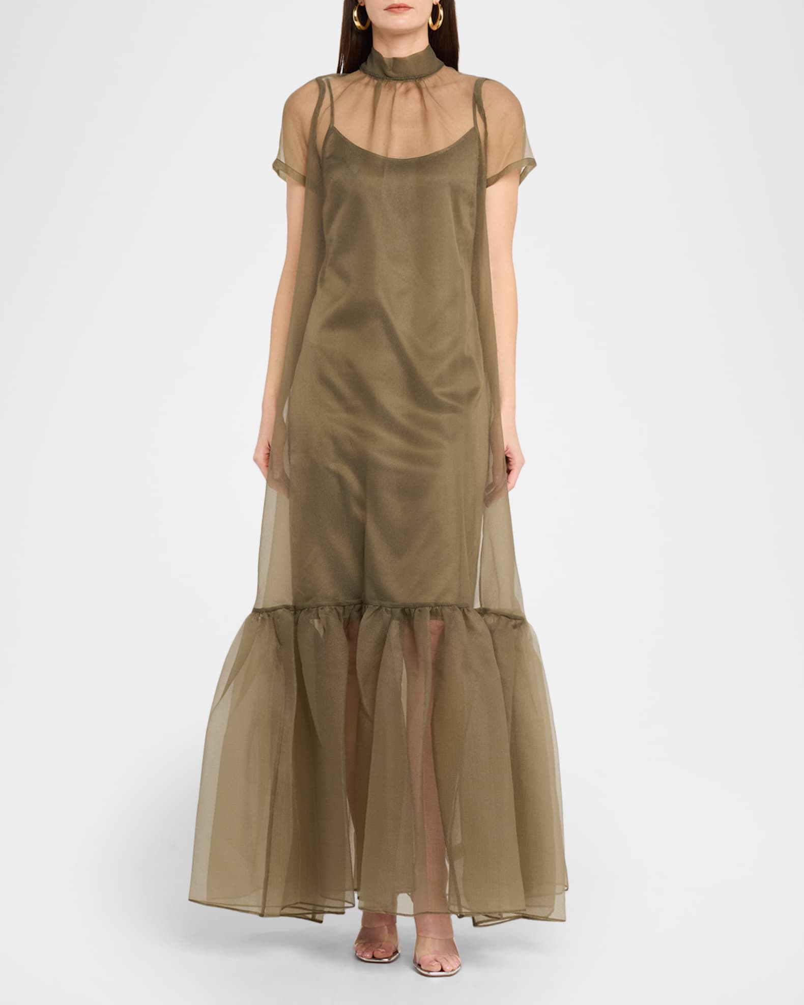 STAUD, Calluna Dress in Thyme, Size Large