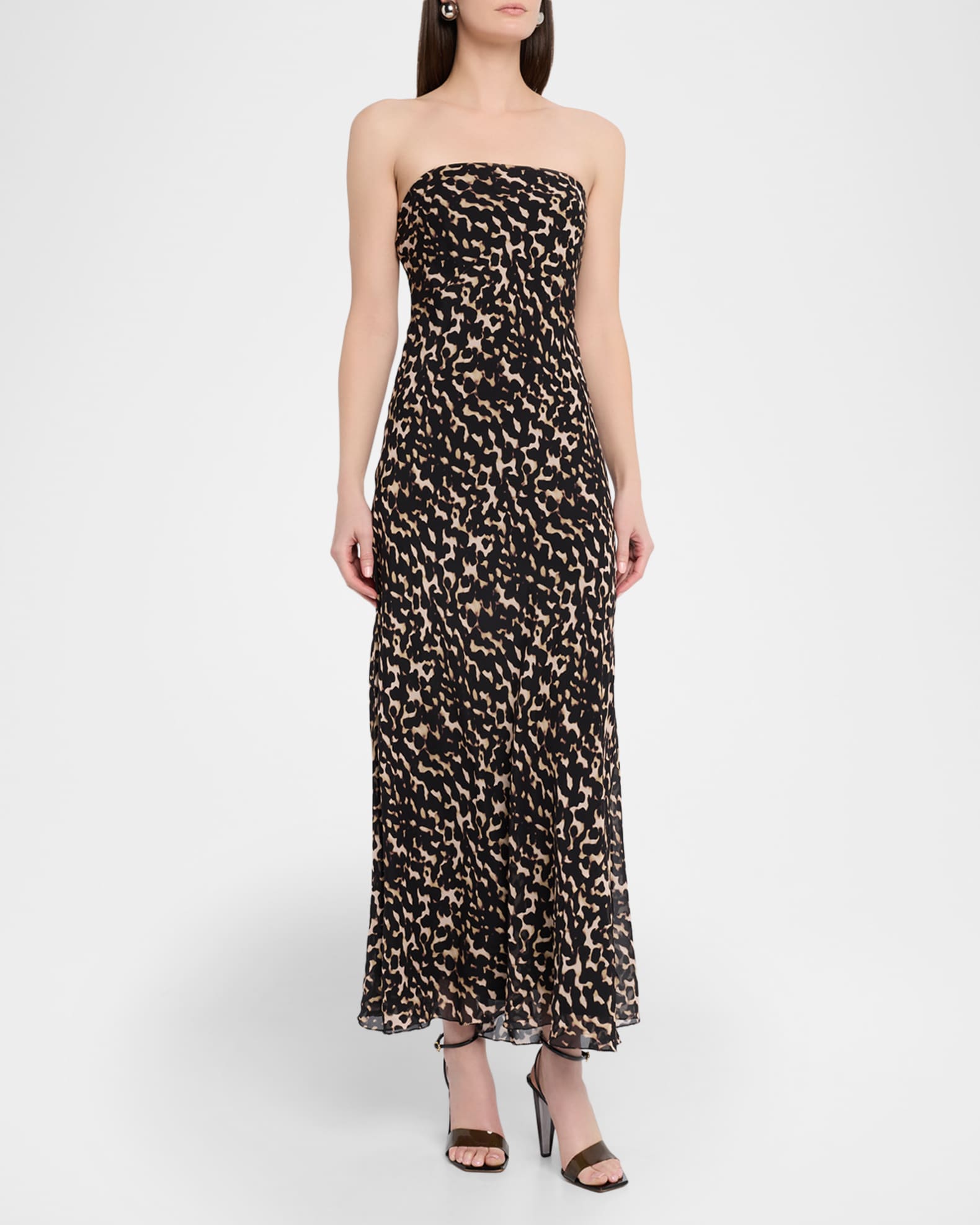 Staud Cassie Silk Dress - Tortoise - 12