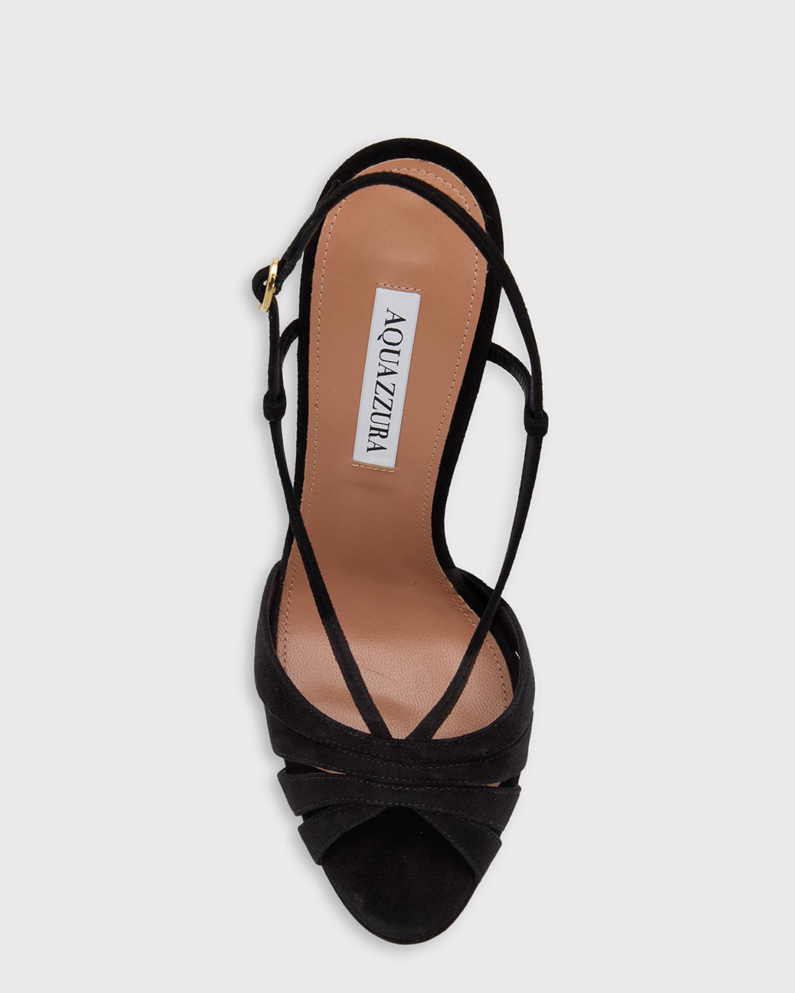 Aquazzura 130mm Aimee Suede Platform Sandals | Neiman Marcus