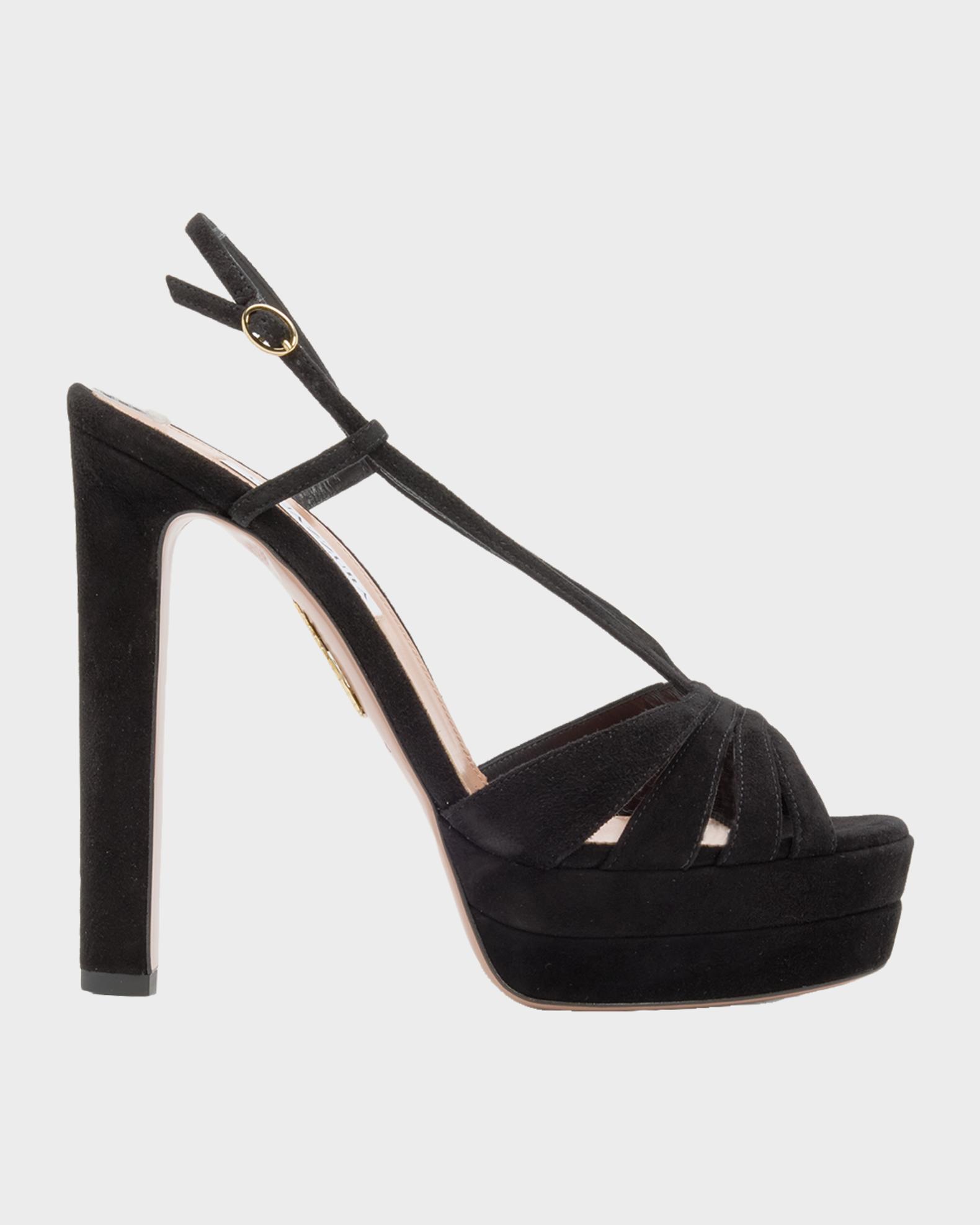 Aquazzura 130mm Aimee Suede Platform Sandals | Neiman Marcus
