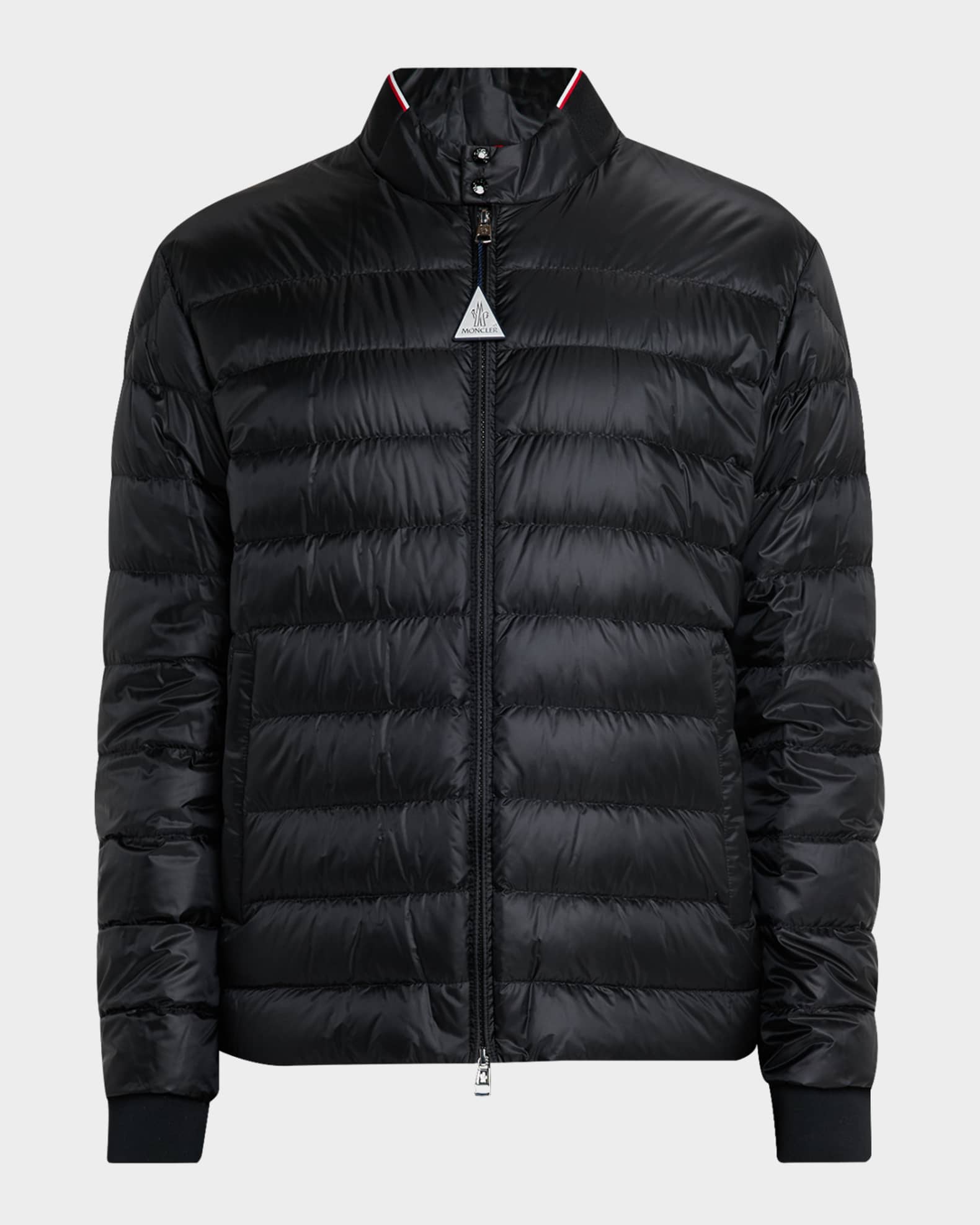 Moncler Men's Quilted Nylon Short Down Jacket | Neiman Marcus