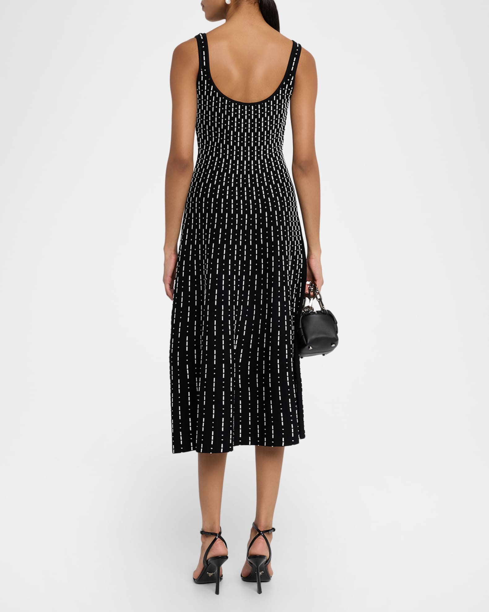 Staud Ellison Dress - Black Geo