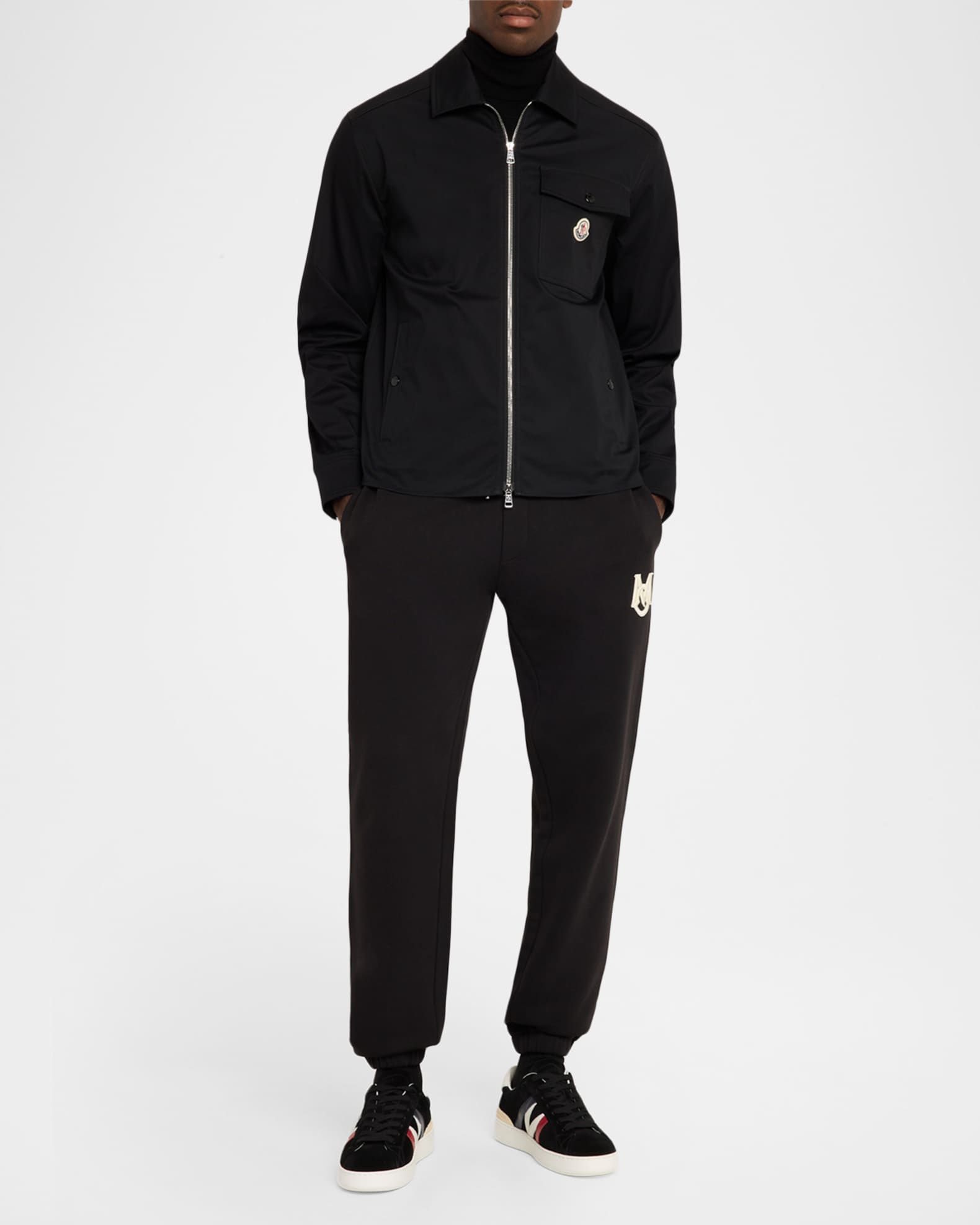 Moncler Men's Cotton-Blend Gabardine Shirt Jacket | Neiman Marcus