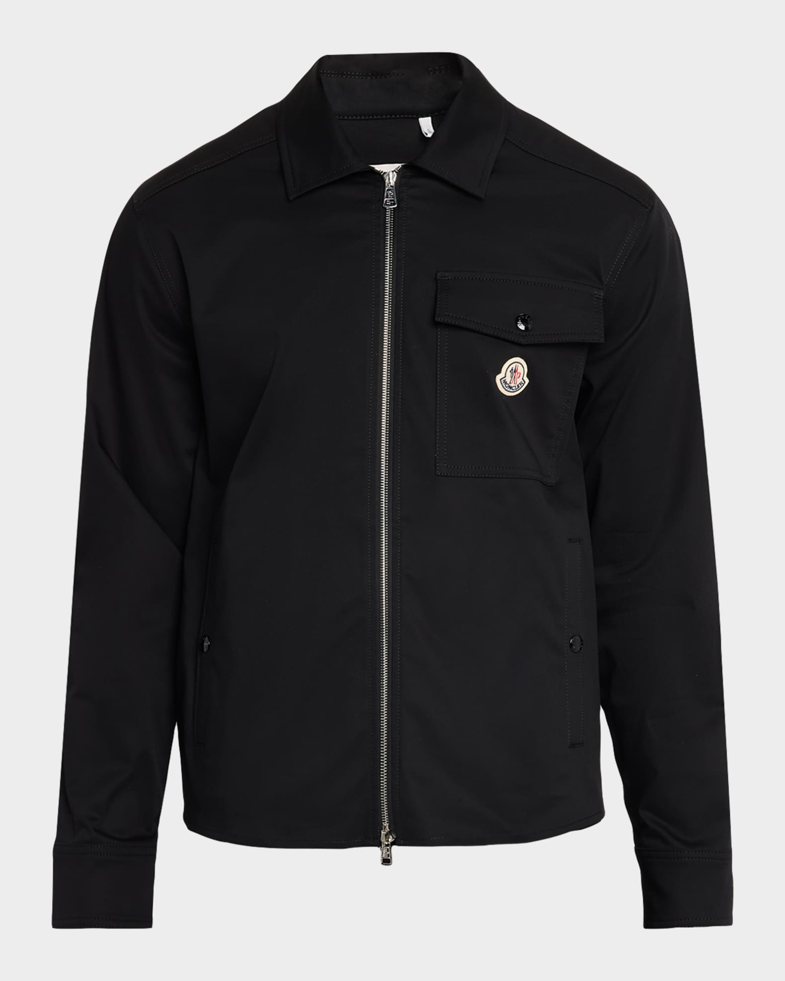 Moncler Men's Cotton-Blend Gabardine Shirt Jacket | Neiman Marcus