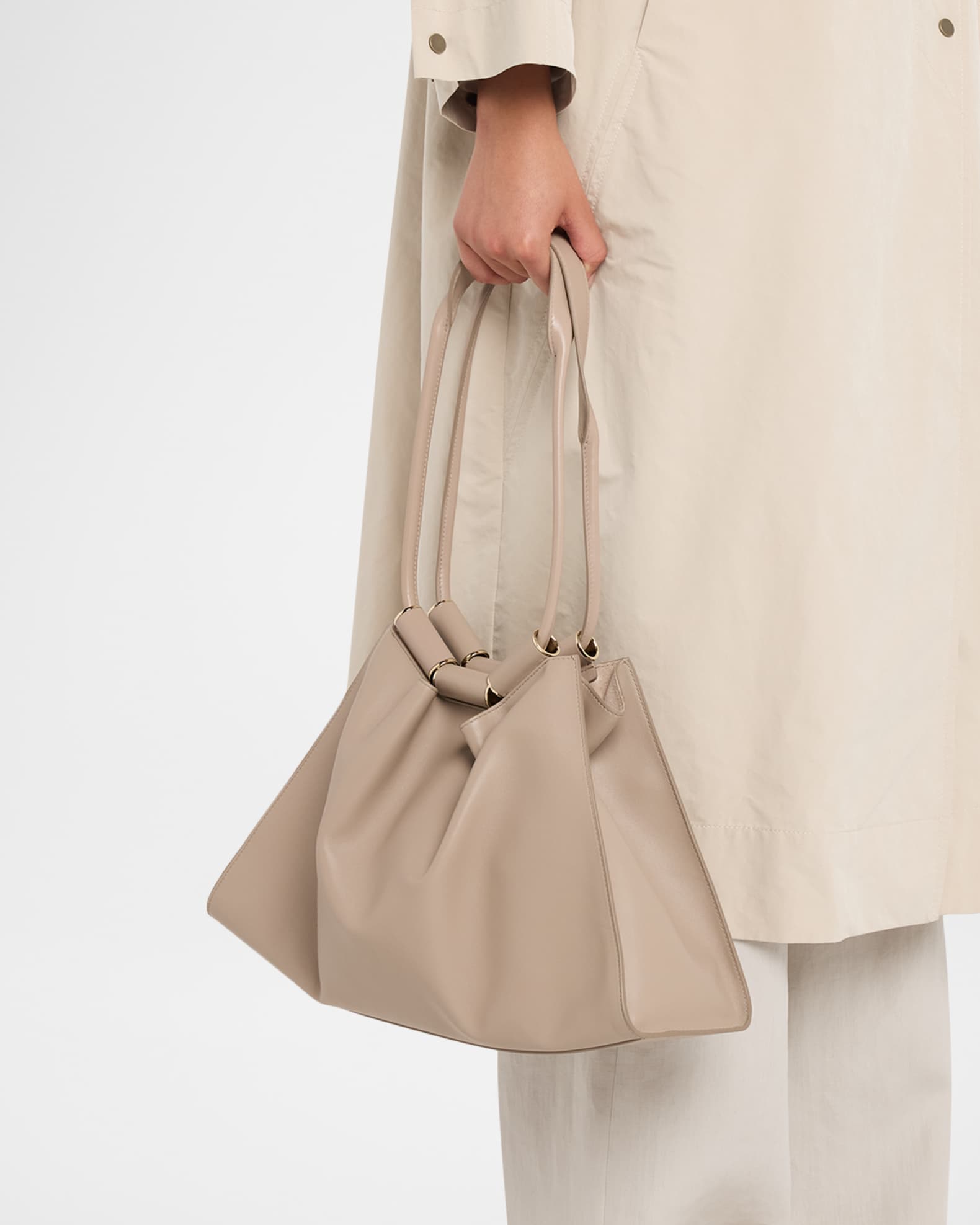 Giorgio Armani Lamb Leather Shopper Shoulder Bag | Neiman Marcus