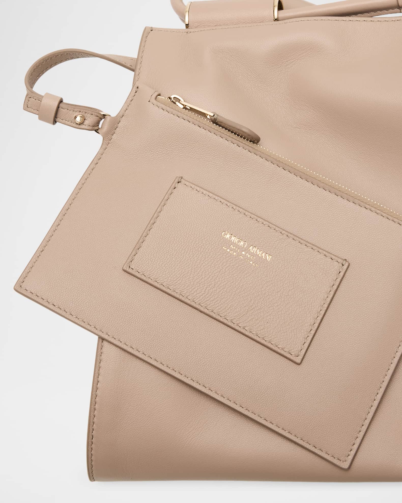 Giorgio Armani Lamb Leather Shopper Shoulder Bag | Neiman Marcus
