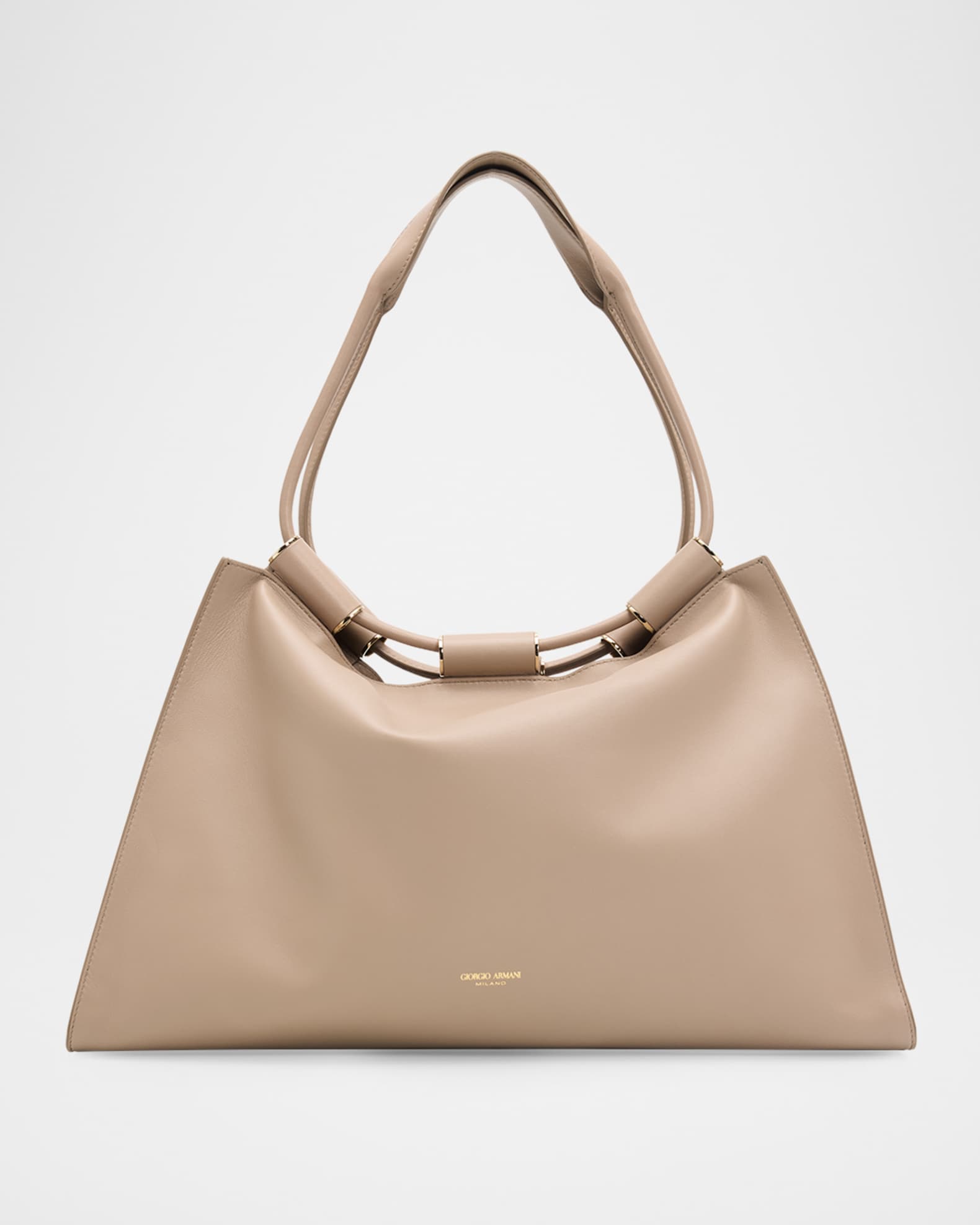 Giorgio Armani Lamb Leather Shopper Shoulder Bag | Neiman Marcus