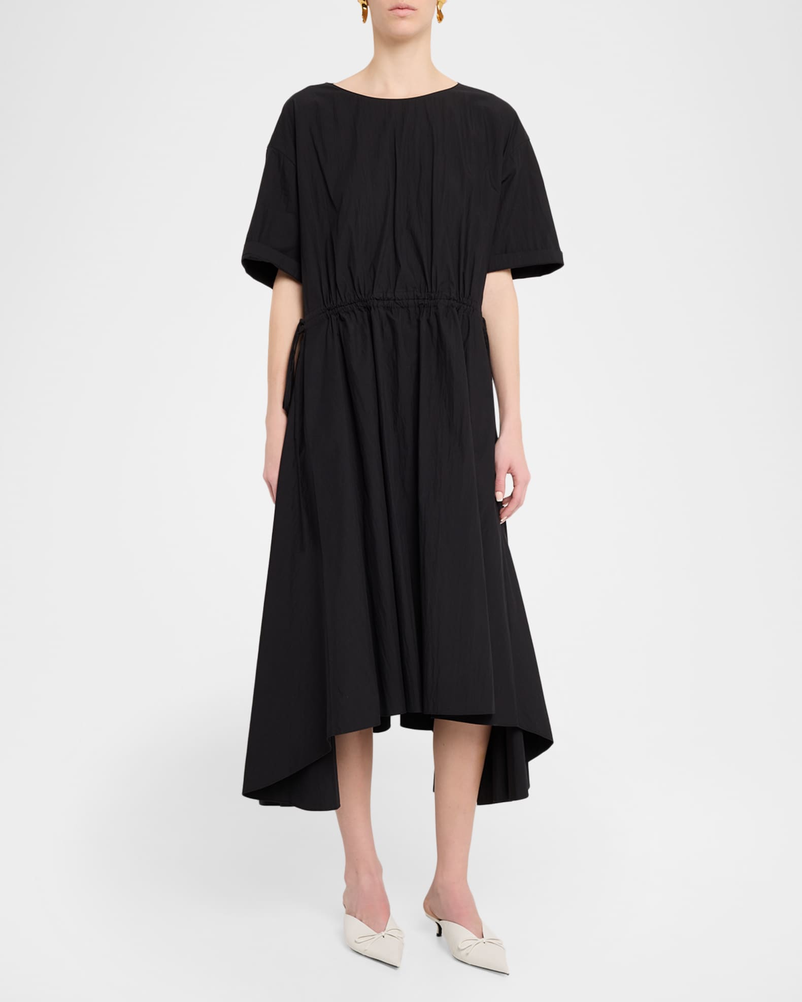 white christmas dresses Drawstring Wrap Simplicity Short Dress – Gaia Conceptions main image 0