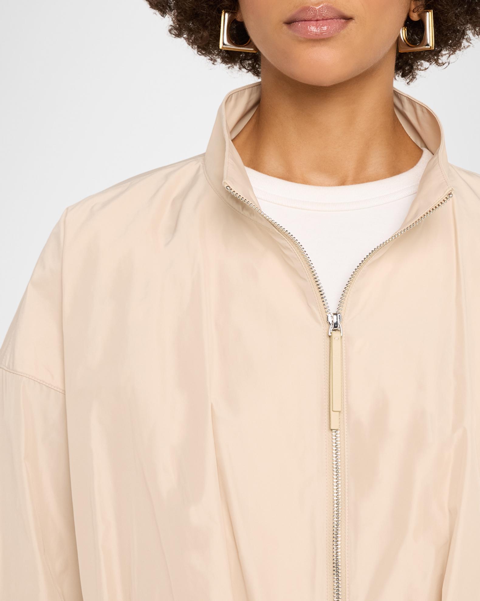 Lafayette 148 New York Pleated Technical Twill Crop Jacket 