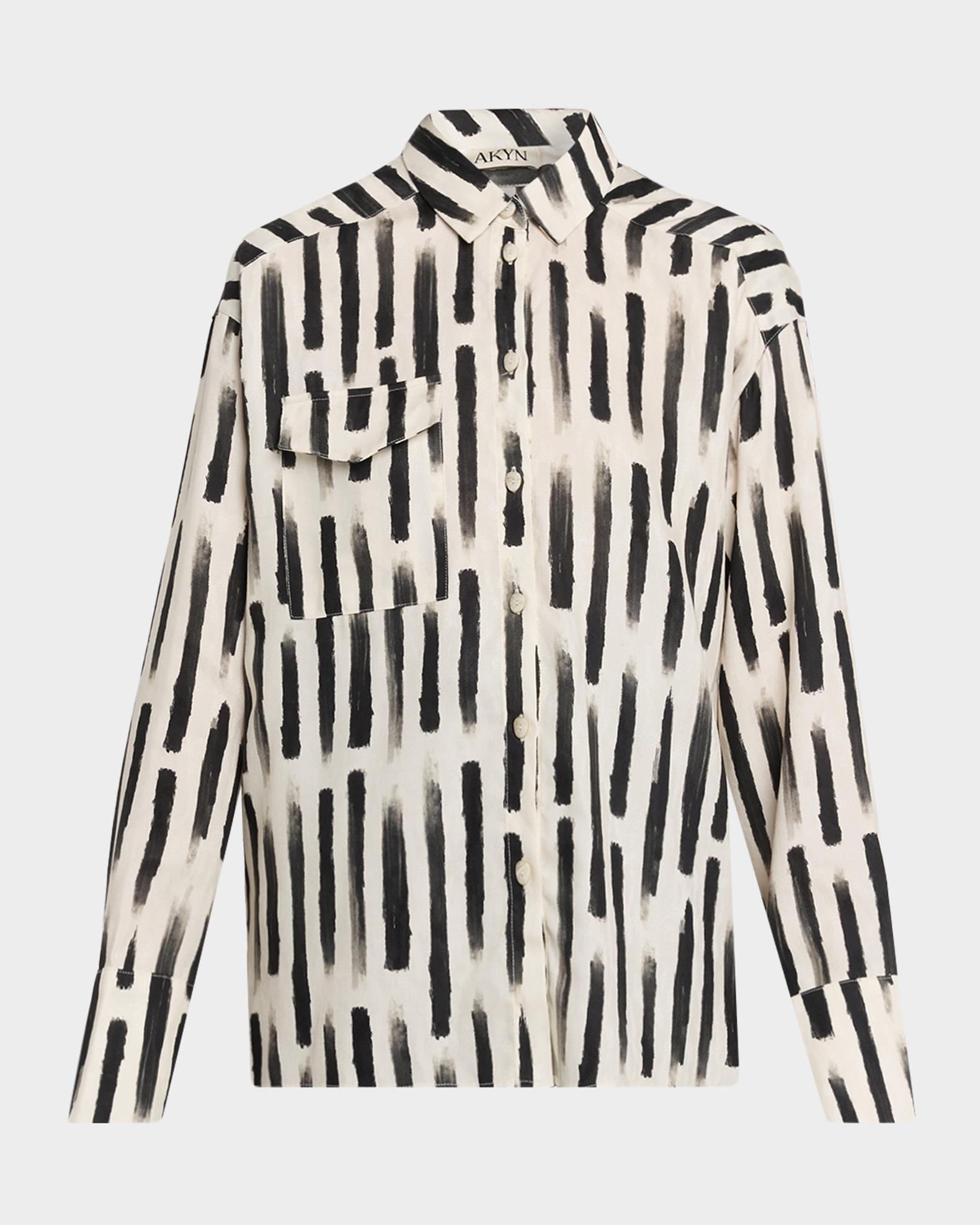 Akyn Studio Robbie Button-Front Shirt | Neiman Marcus