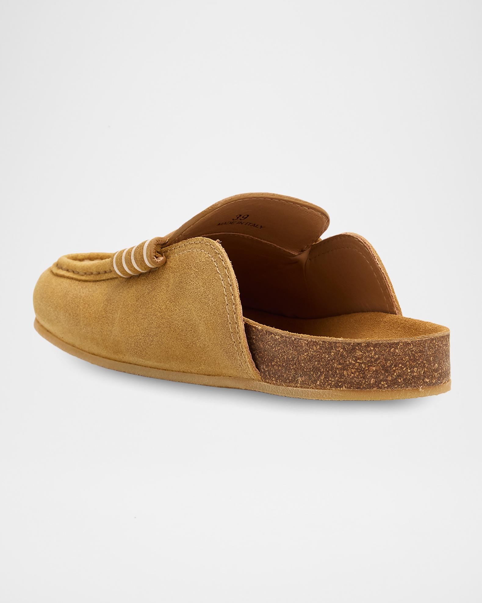JW Anderson Suede Stitch Loafer Mules | Neiman Marcus
