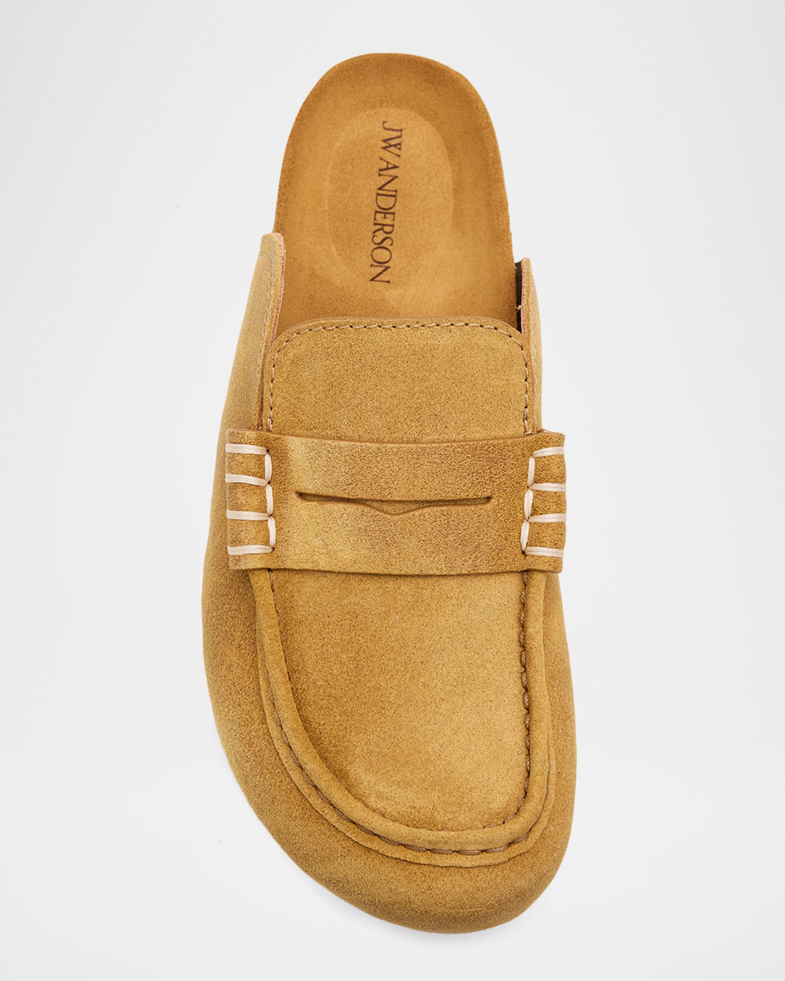JW Anderson Suede Stitch Loafer Mules | Neiman Marcus