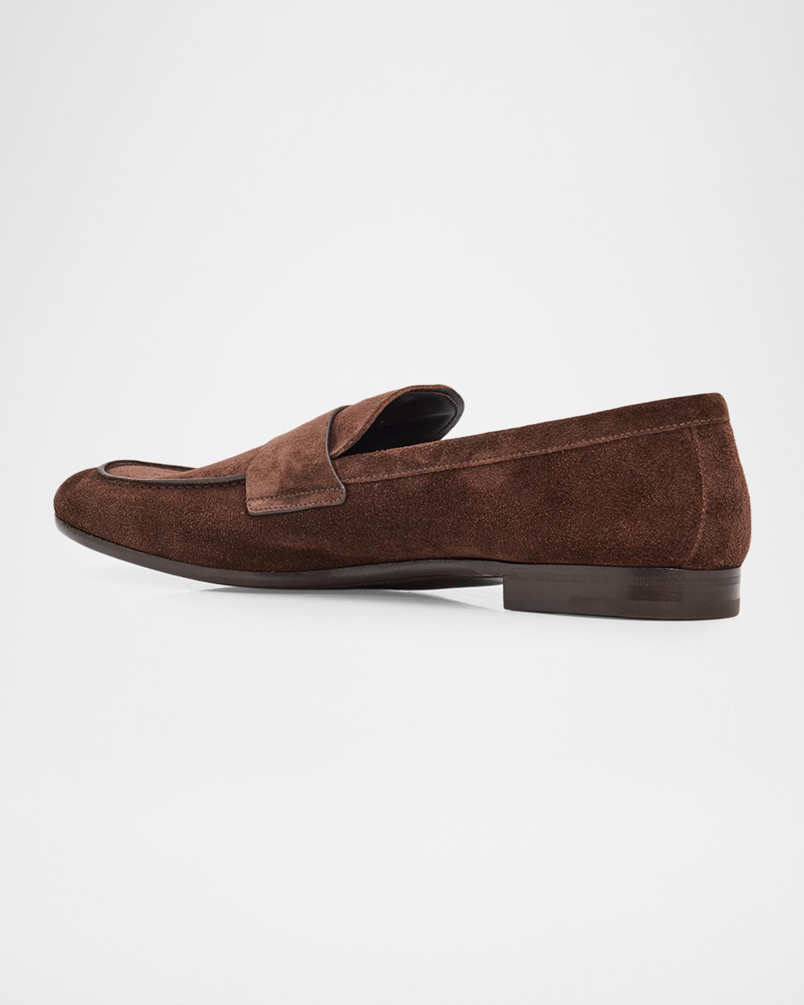 m*y様 稀少 PRADA 本革 モカシン エアソール 同時出品のPRADAスー Prada Men's Foiled Logo Suede Moccasin Penny Loafers | Neiman Marcus