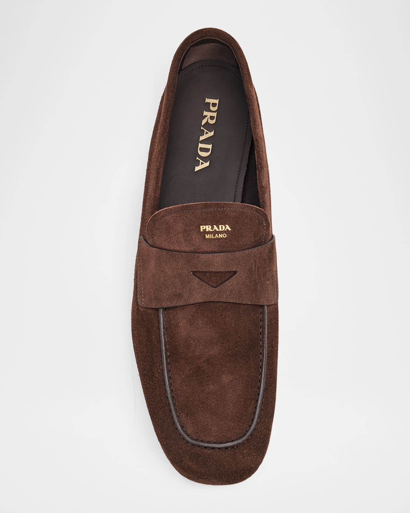 prada tobacco loafers Prada Men's Shuffle Aged Canvas & Leather Tobacco Boat Shoes lining and sole are 100% leather. Prada Men's Shuffle Aged Canvas