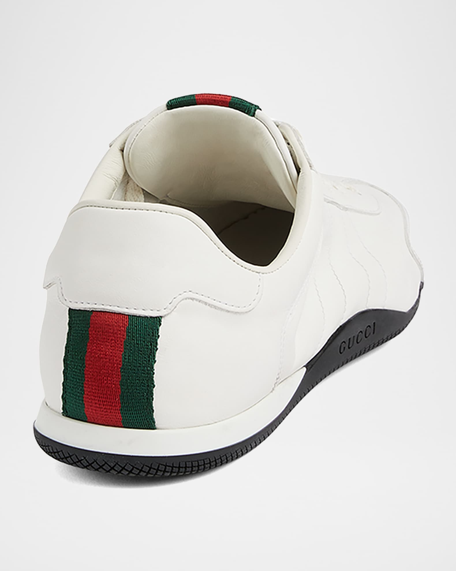 Gucci Men's Shift Leather Low-Top Sneakers | Neiman Marcus