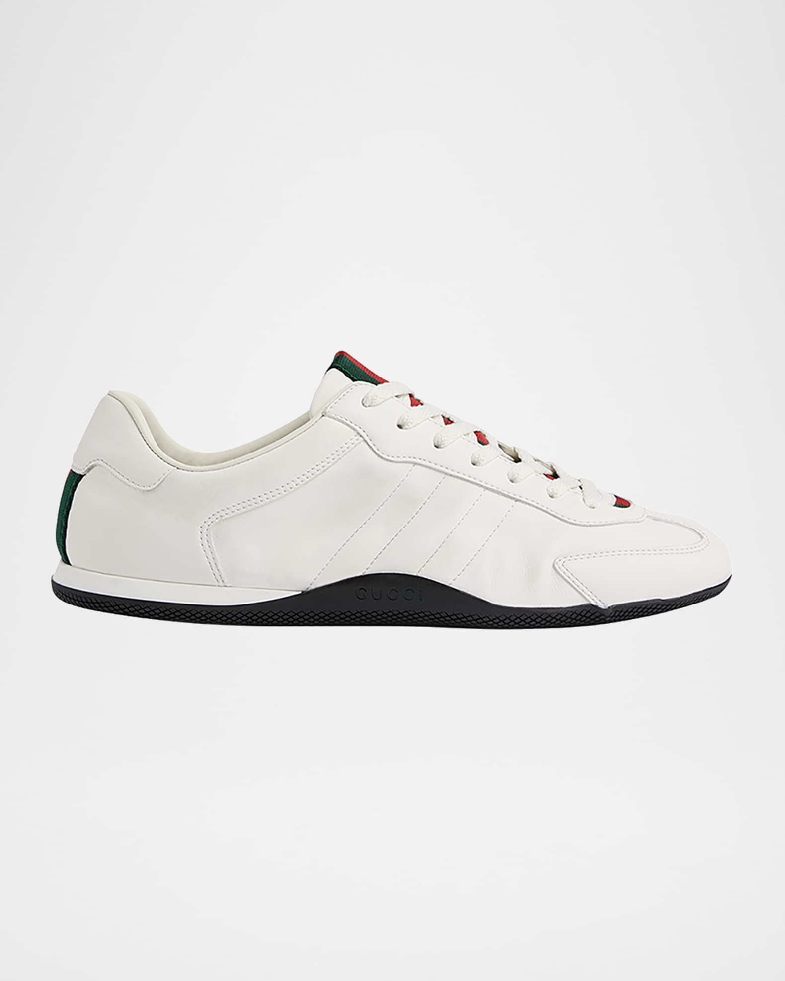 Gucci Men's Shift Leather Low-Top Sneakers | Neiman Marcus