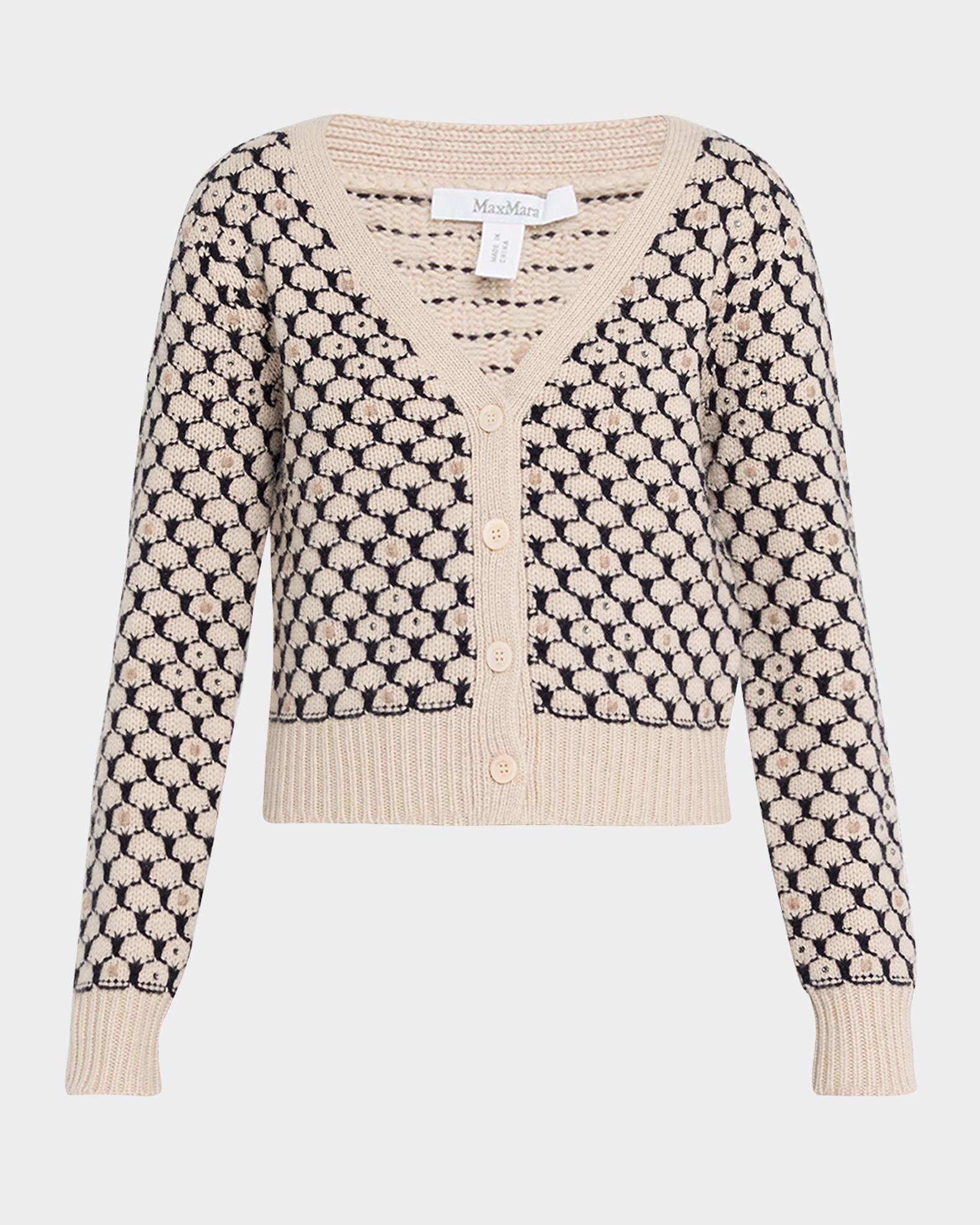 Max Mara Mastro Rhinestone-Embellished Crop Cardigan | Neiman Marcus