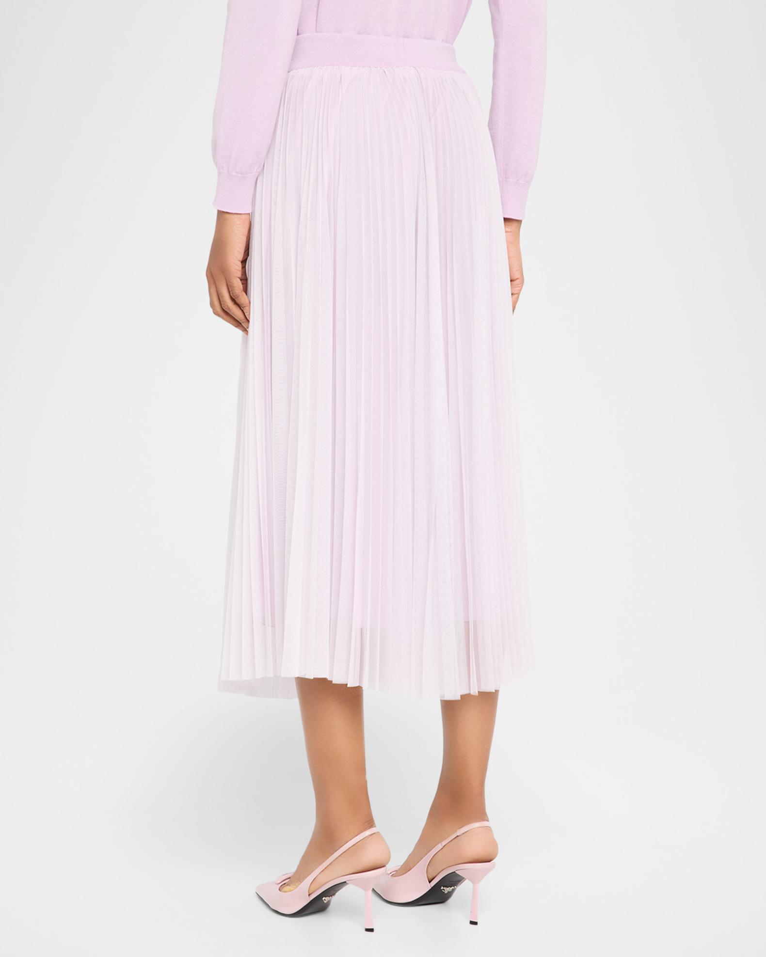 Fabiana Filippi Pleated Tulle Midi Skirt | Neiman Marcus