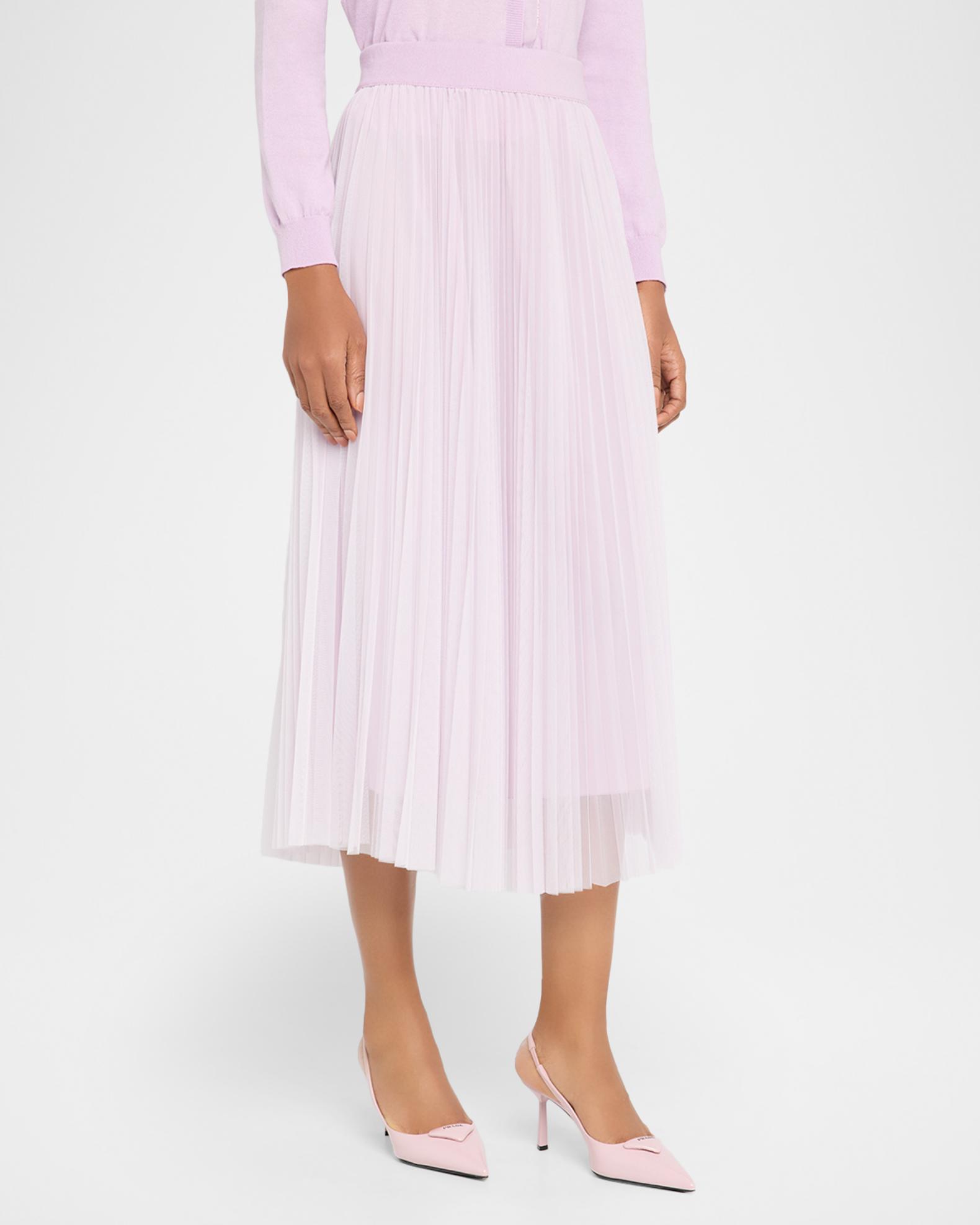 Fabiana Filippi Pleated Tulle Midi Skirt | Neiman Marcus