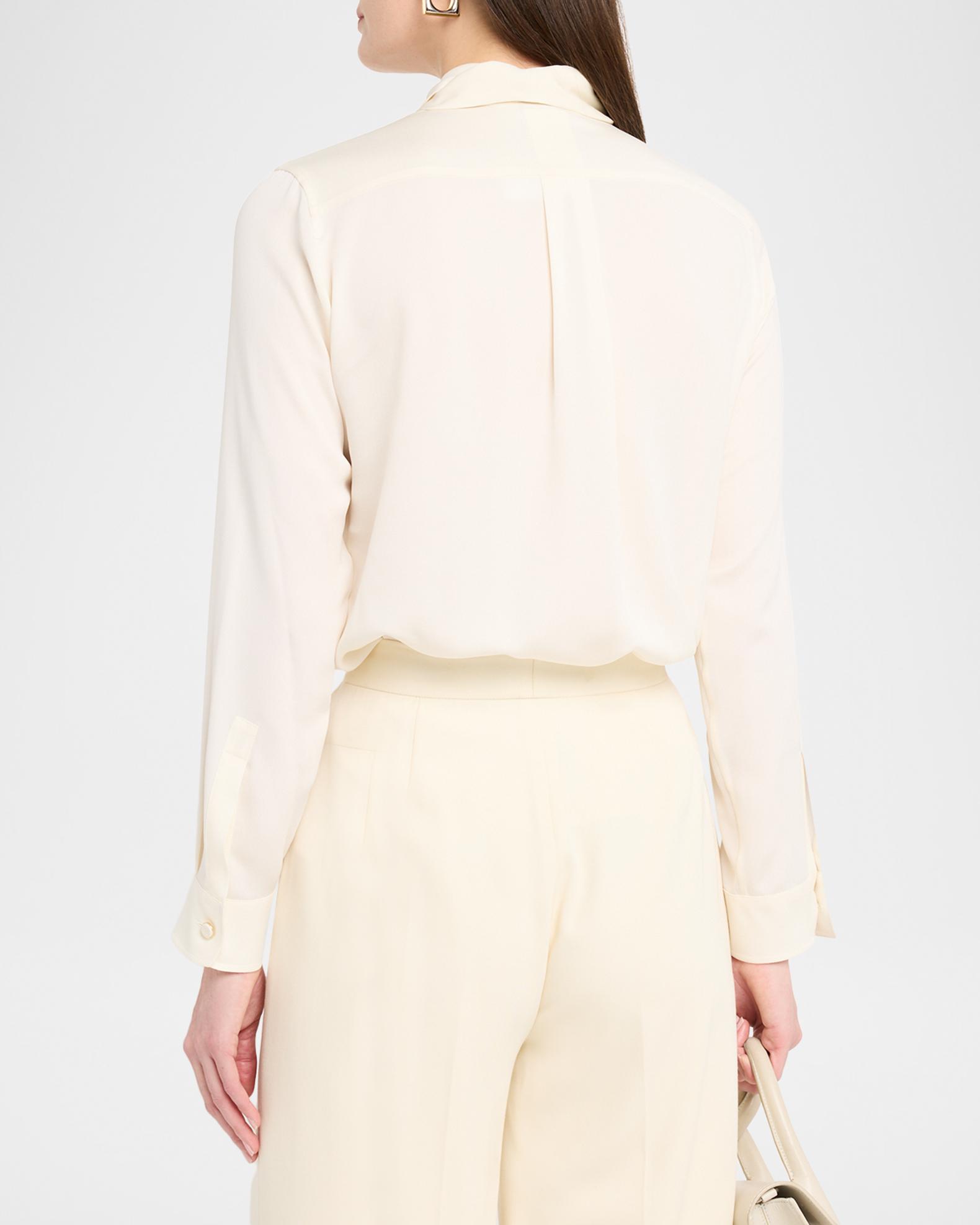 Max Mara Colmo Tie-Neck Silk Blouse | Neiman Marcus