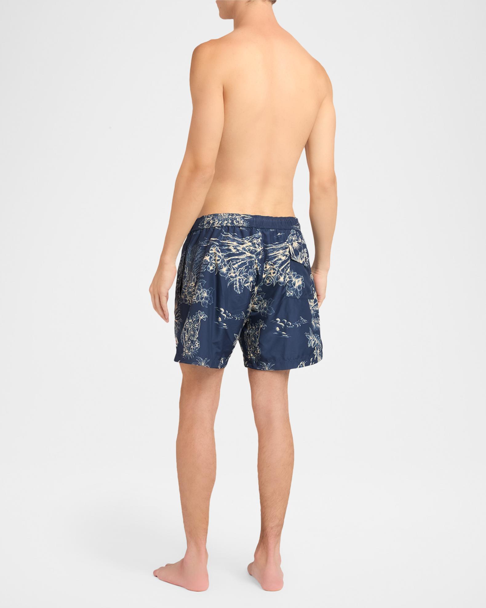 Moncler Men's Tropical Print Swim Shorts | Neiman Marcus