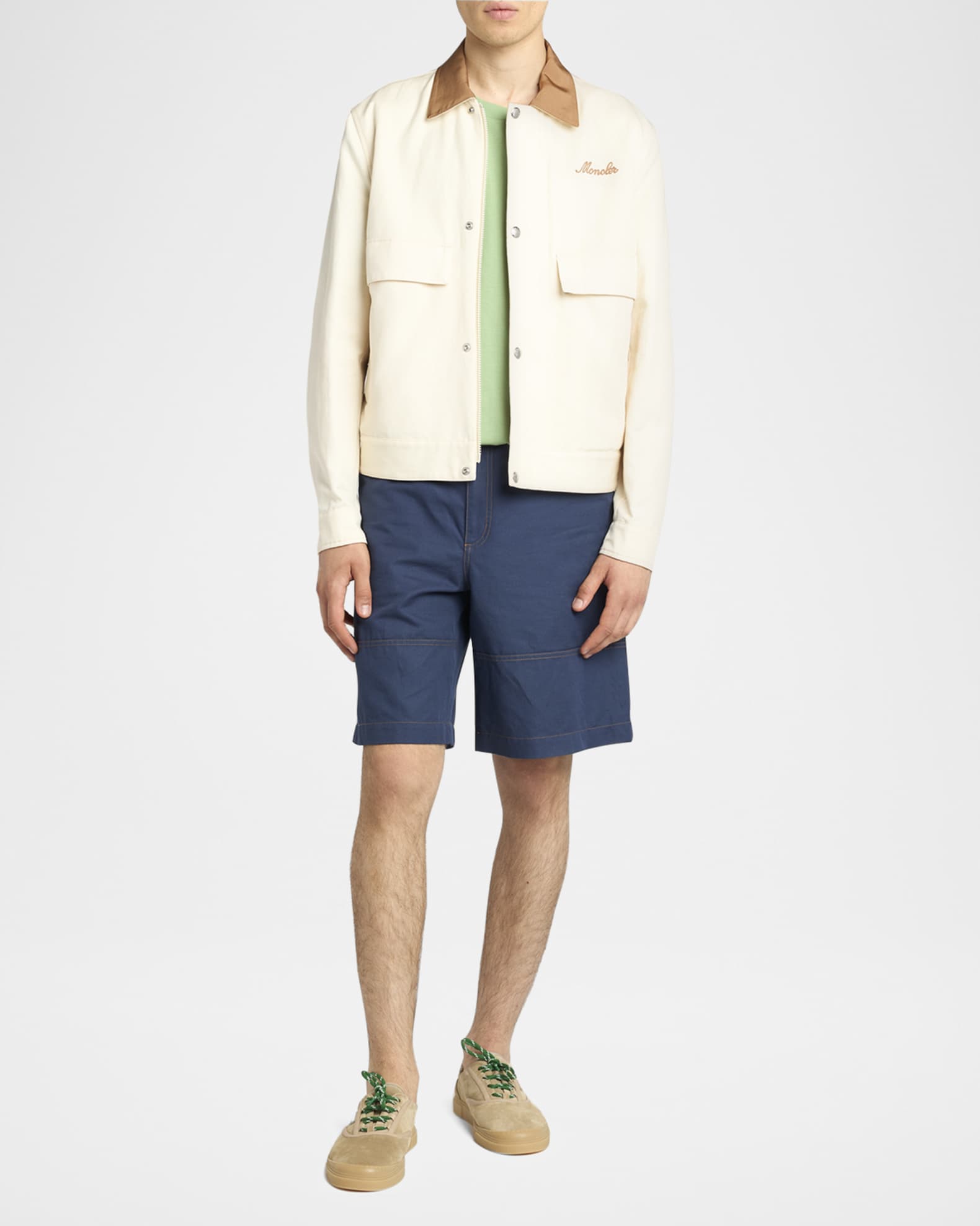 Moncler Men's Anchor Cotton Pocket T-Shirt | Neiman Marcus