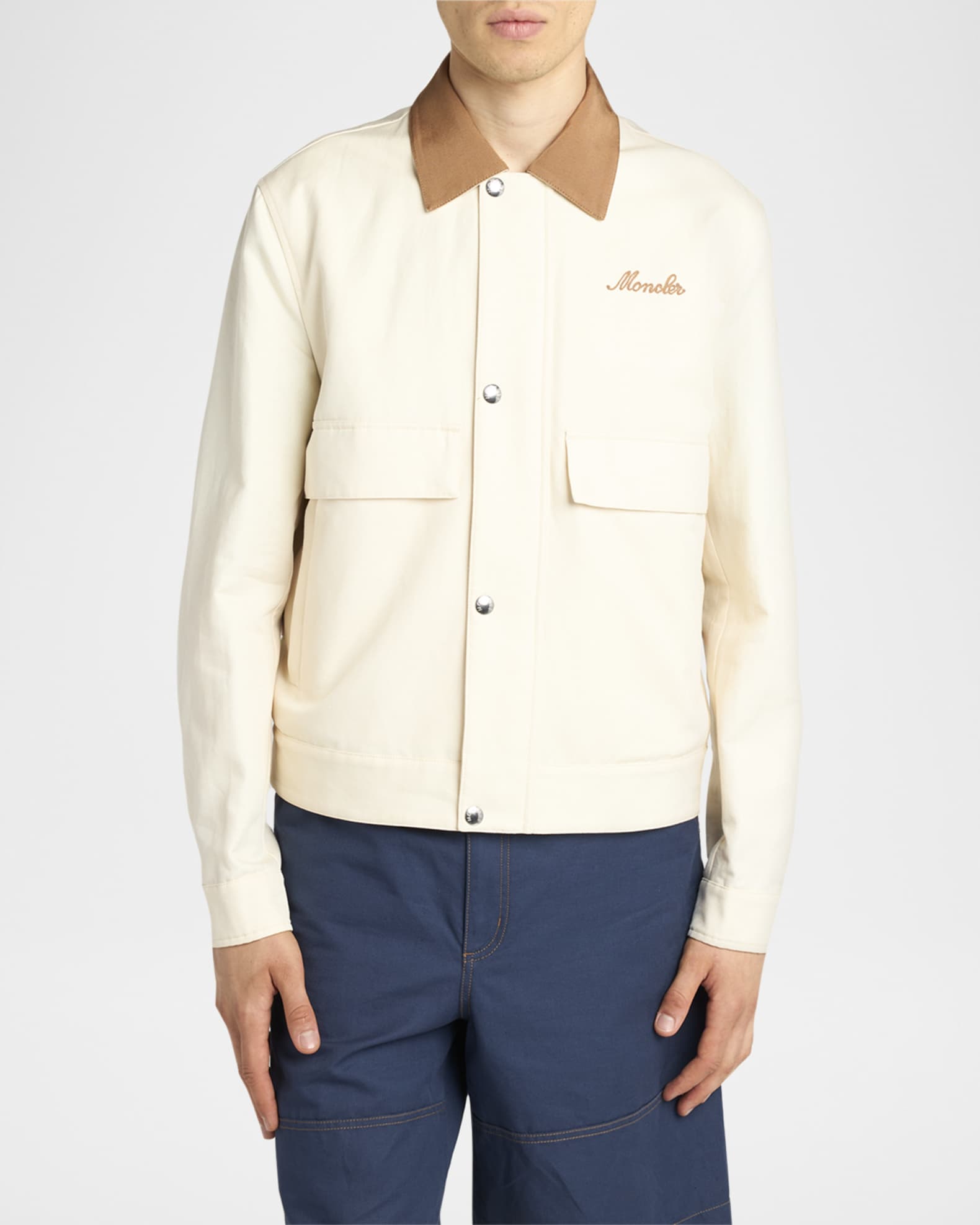 Moncler Men's Kilke Gabardine Shirt Jacket | Neiman Marcus