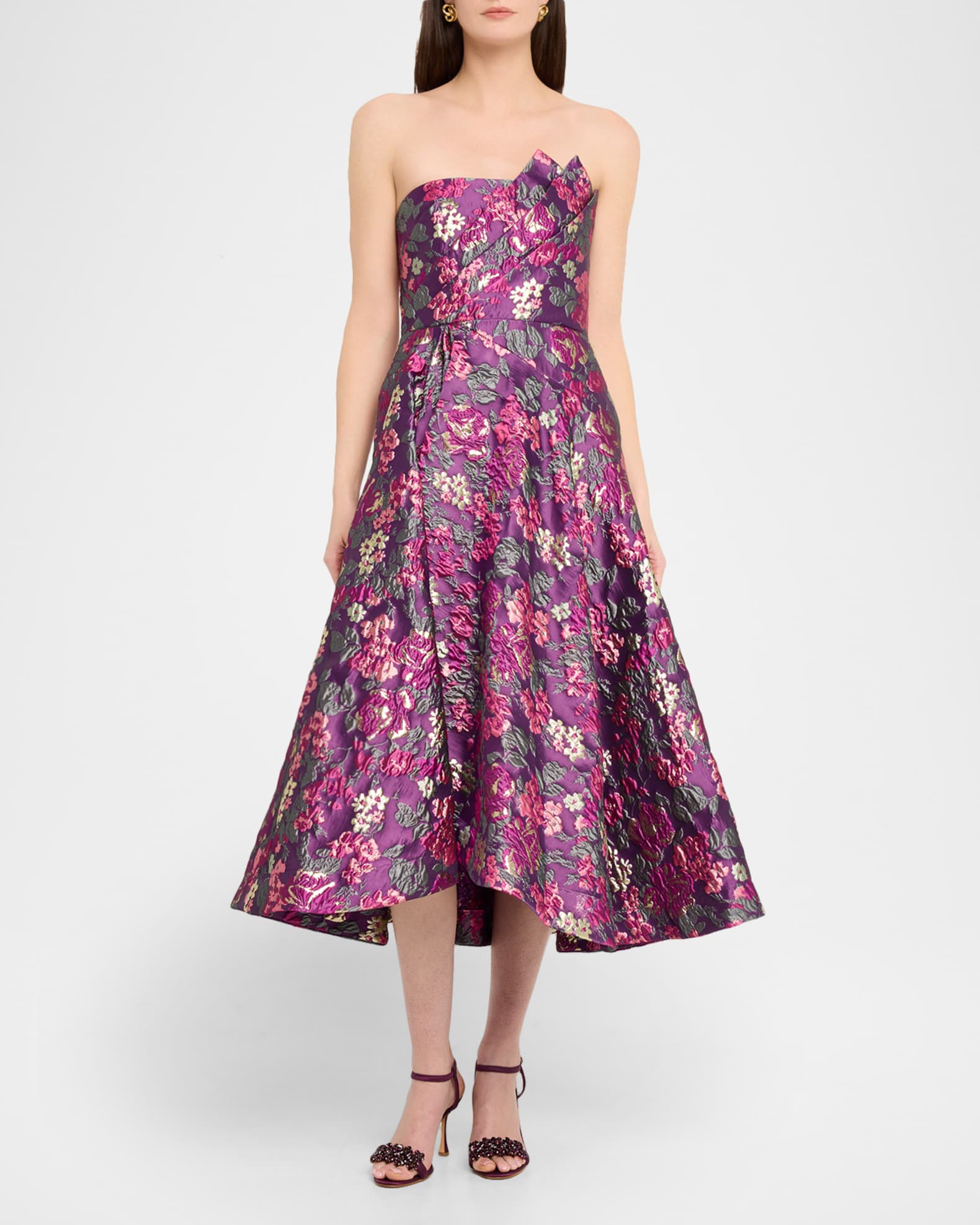 sachin and babi light blue dress Carolina Strapless Dress 6 / Oxblood / Shadow Rose