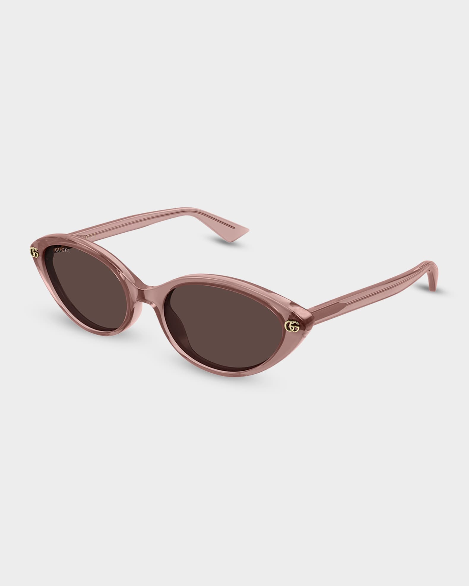 Gucci 54mm Acetate Oval Sunglasses | Neiman Marcus
