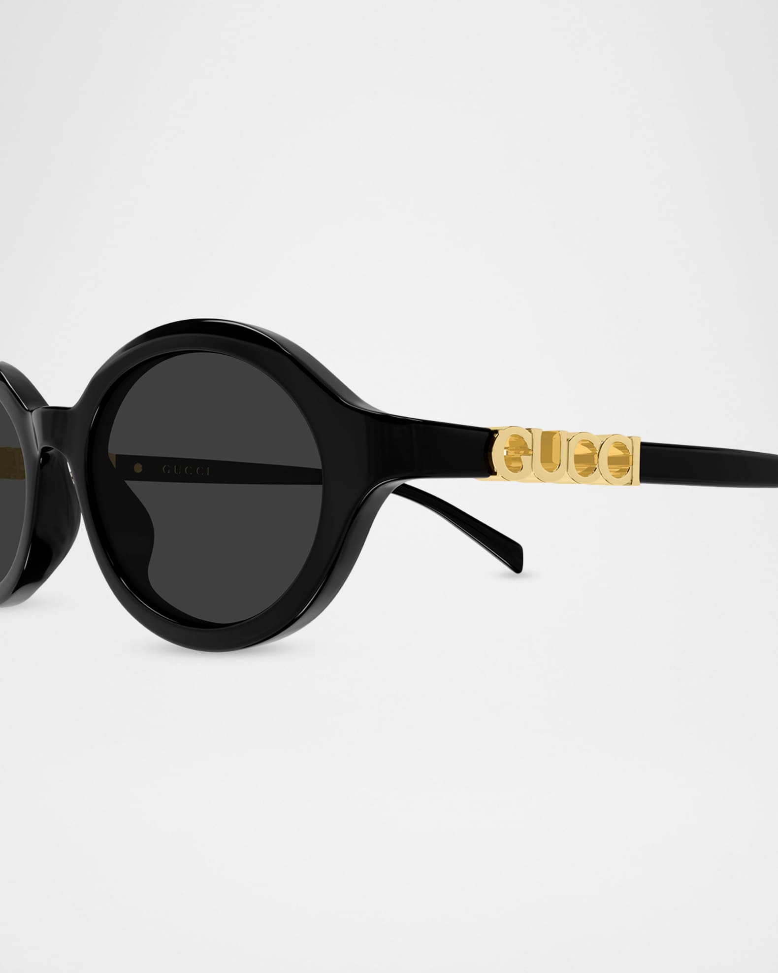 Gucci Logo Script 51mm Oval Sunglasses | Neiman Marcus