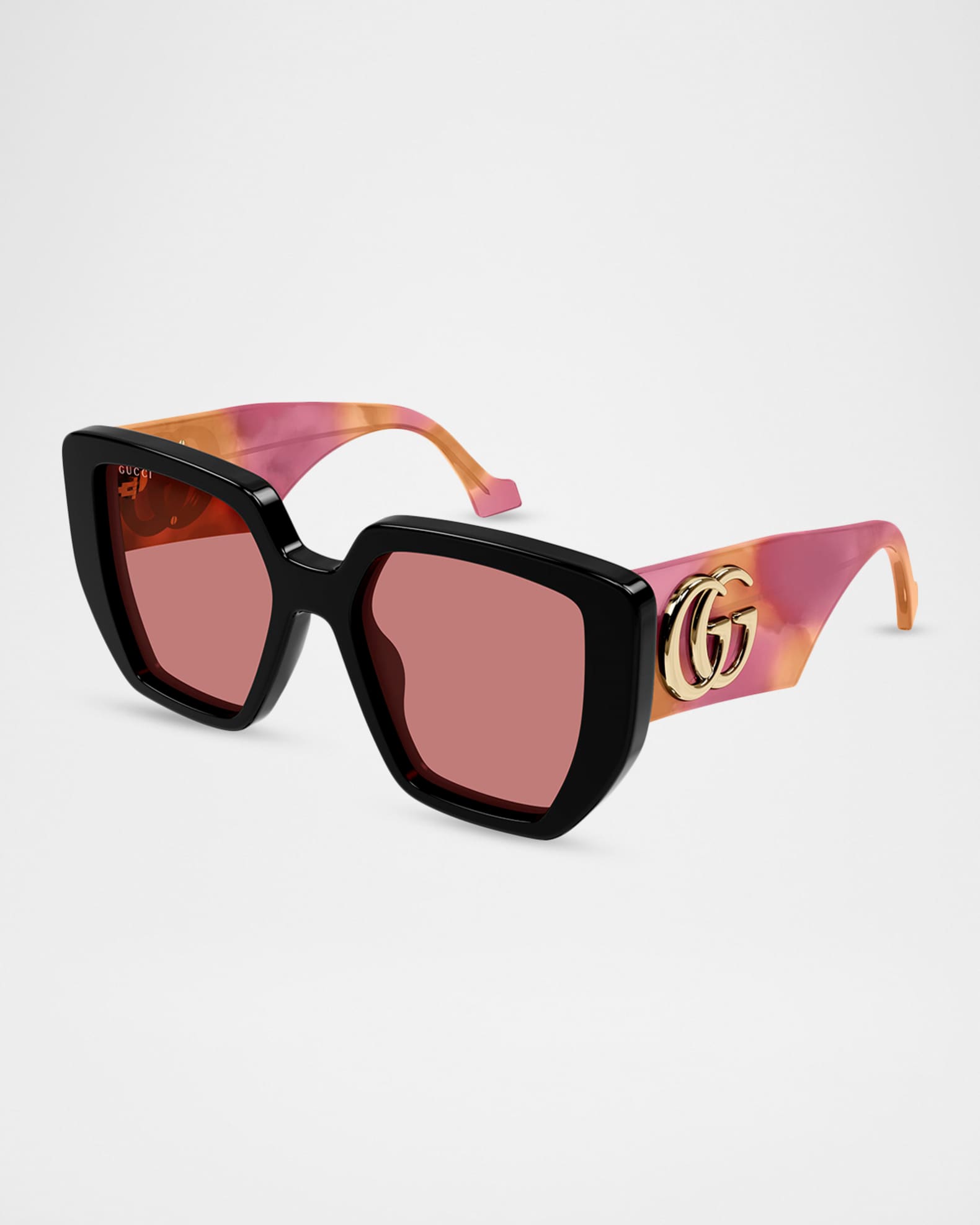 Gucci 54mm Acetate Square Sunglasses | Neiman Marcus