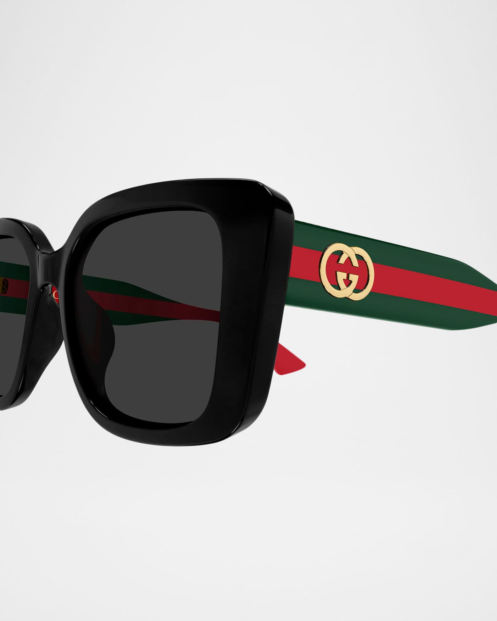 Gucci Web Stripe 55mm Square Sunglasses | Neiman Marcus