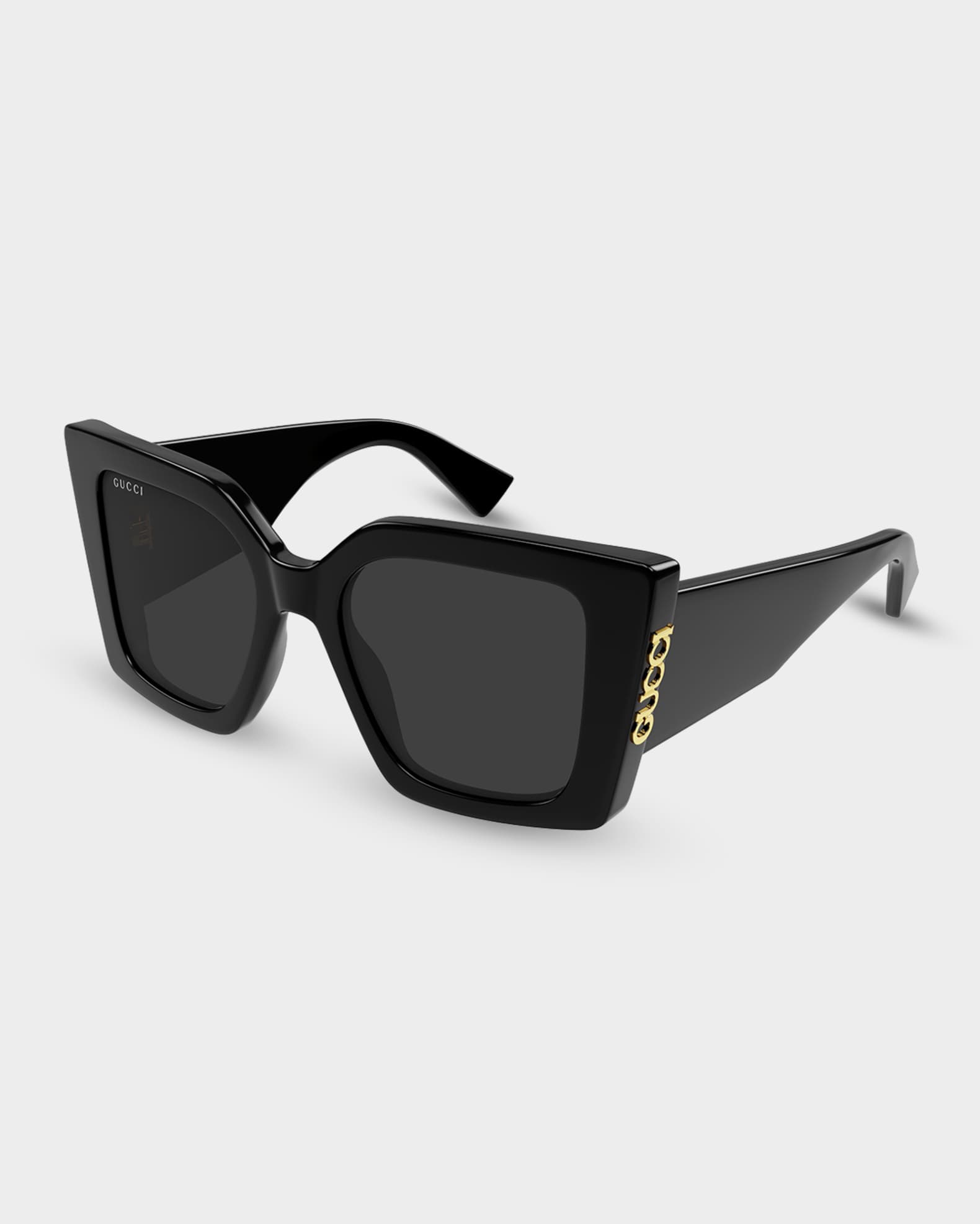 Gucci Logo 51mm Acetate Square Sunglasses | Neiman Marcus