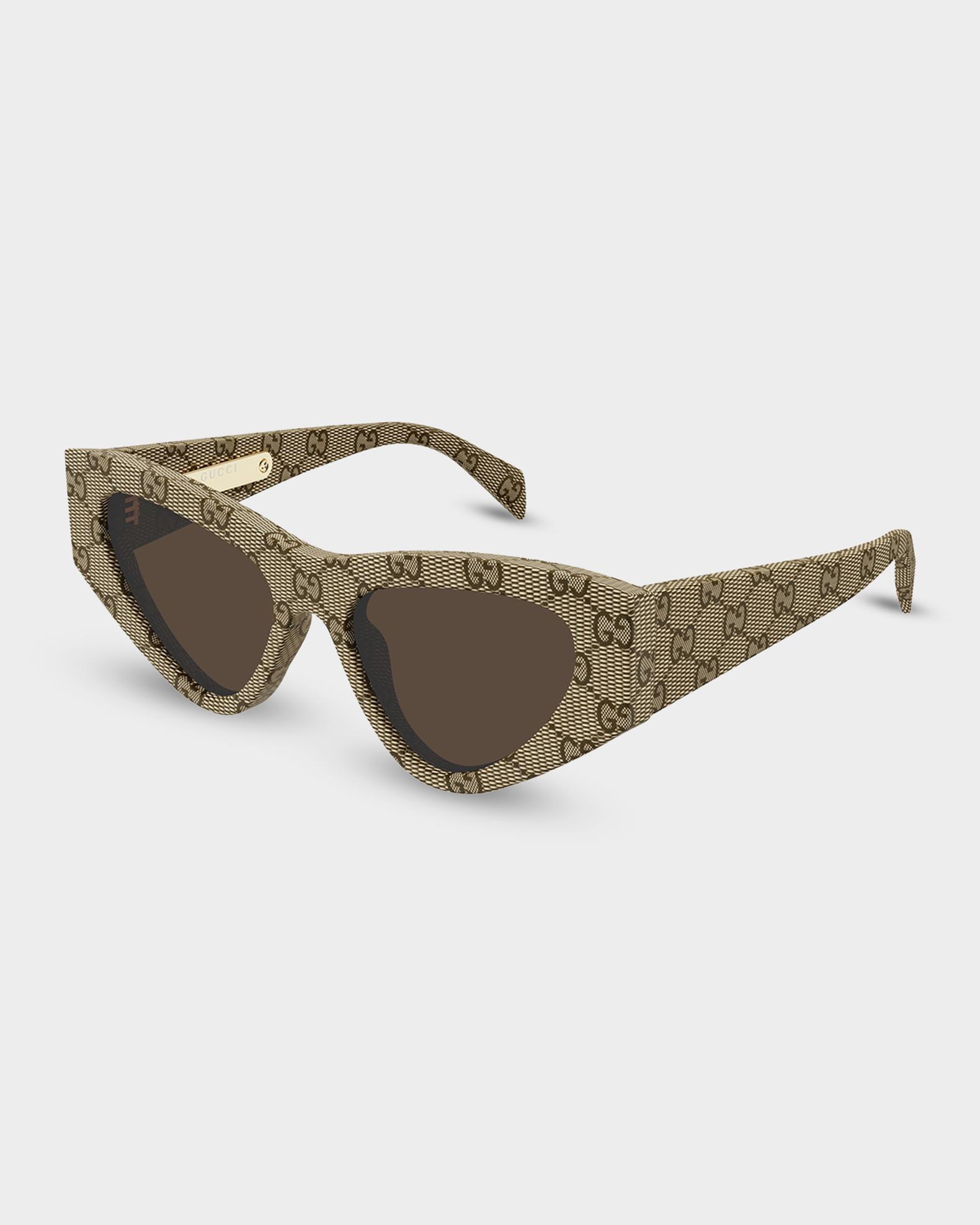 NWT Gucci Ivory & Brown Flared Cat- Eye Sunglasses NWT Gucci Crystal Bamboo Cat Eye Sunglasses Polarized 56mm  main image 4