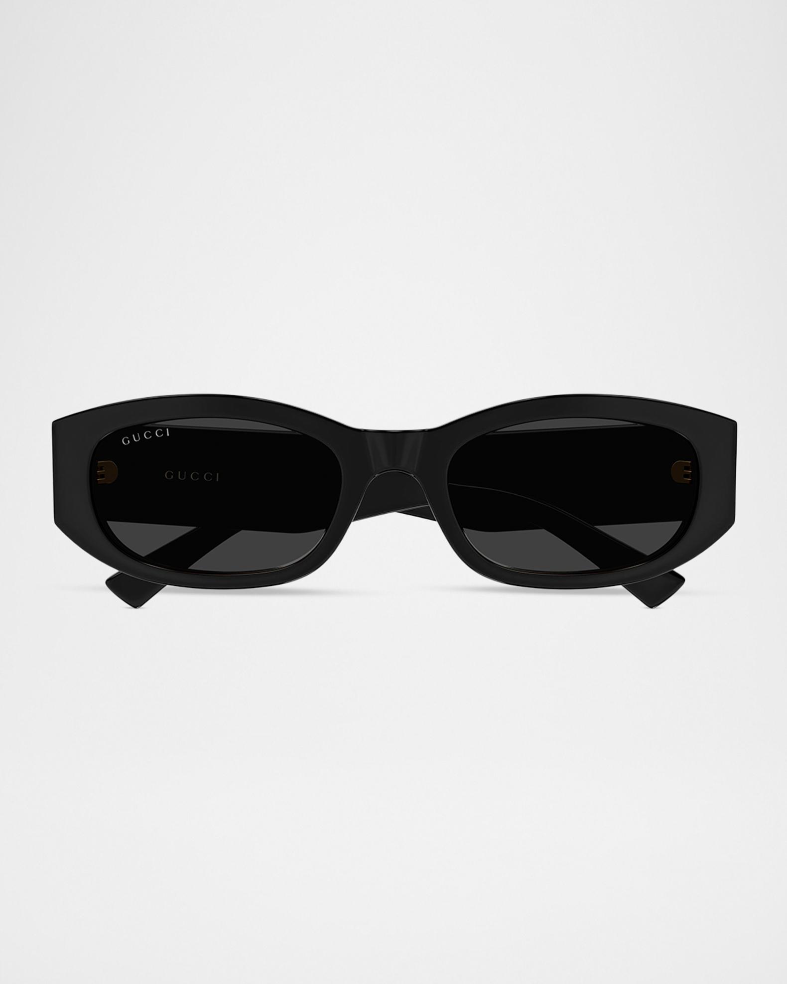 Gucci 55mm Acetate Oval Sunglasses | Neiman Marcus
