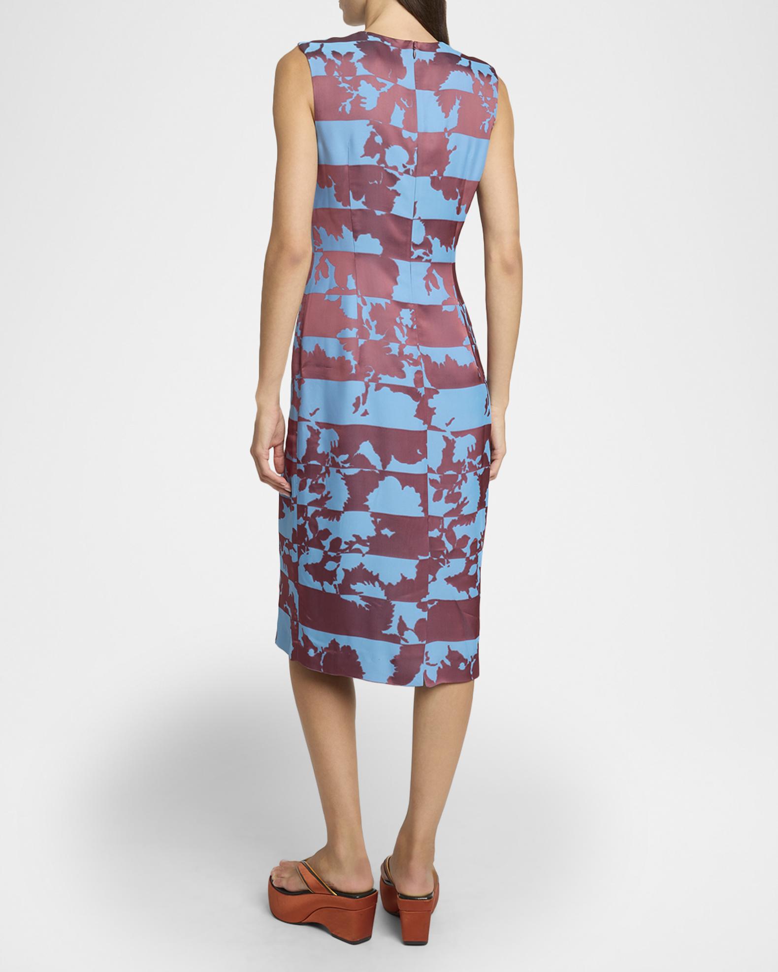 Dries Van Noten Delavina Paneled Floral Jacquard Sleeveless Dress