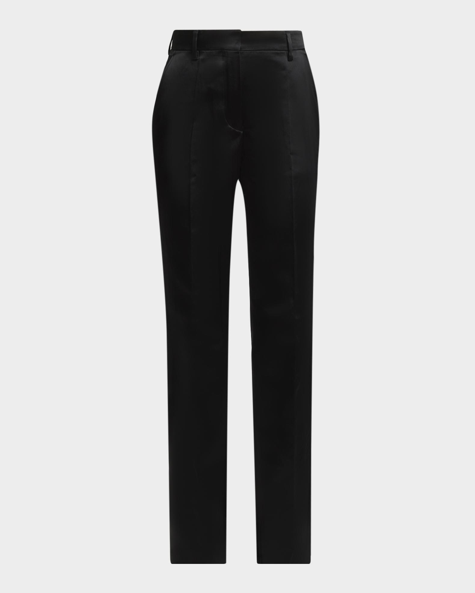 Dries Van Noten Pulla Satin Straight-Leg Pants | Neiman Marcus