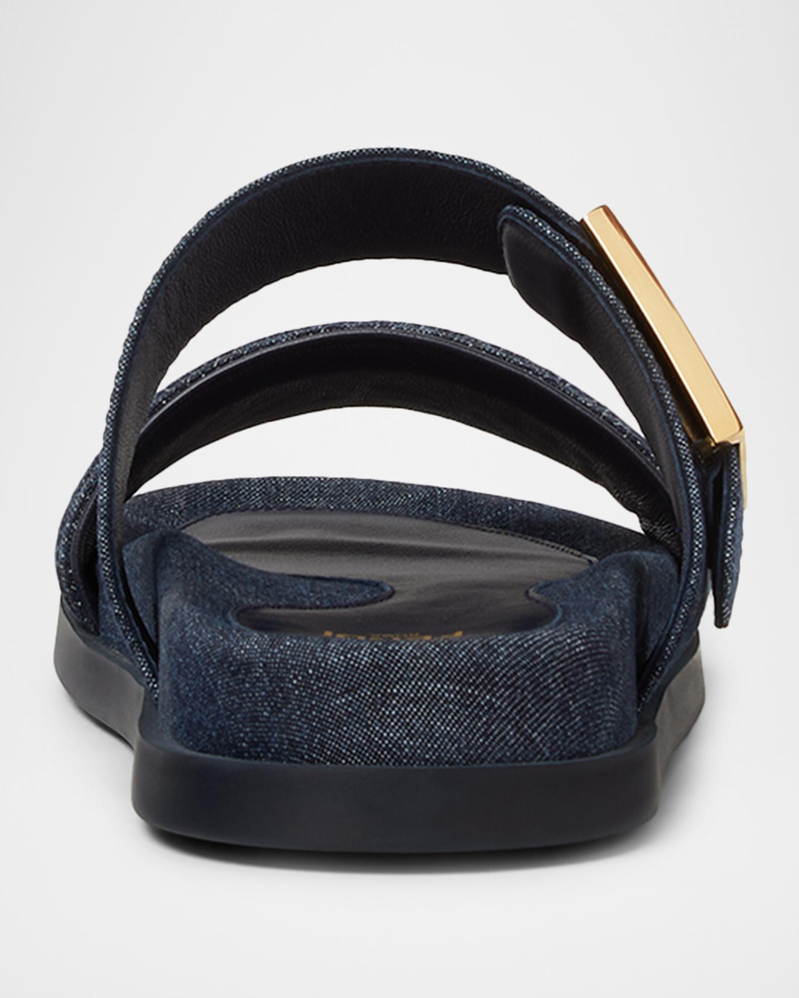 Fendi FF Feel Denim Slide Sandals | Neiman Marcus