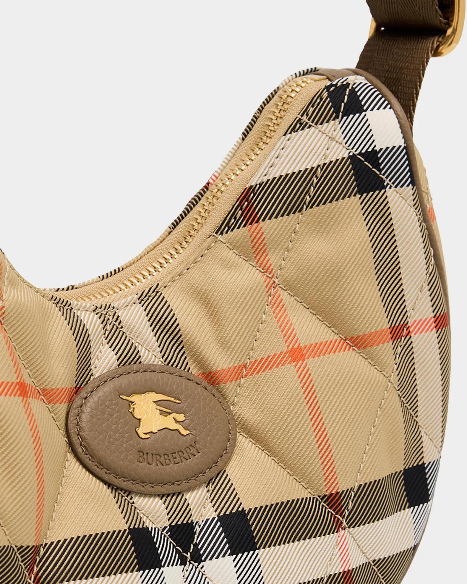 Burberry Horseshoe Quilted Check Nylon Crossbody Bag | Neiman Marcus